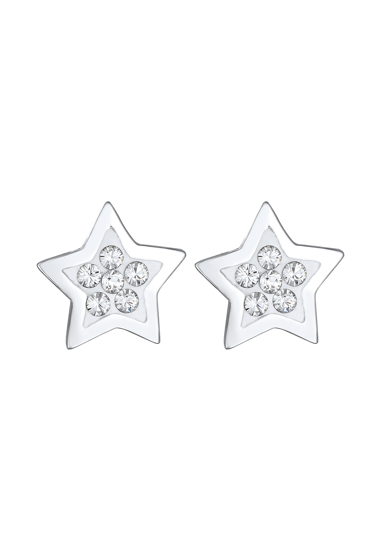 Elli Paar Ohrstecker »Ohrringe Stern Astro Trend Kristalle 925 Silber«
