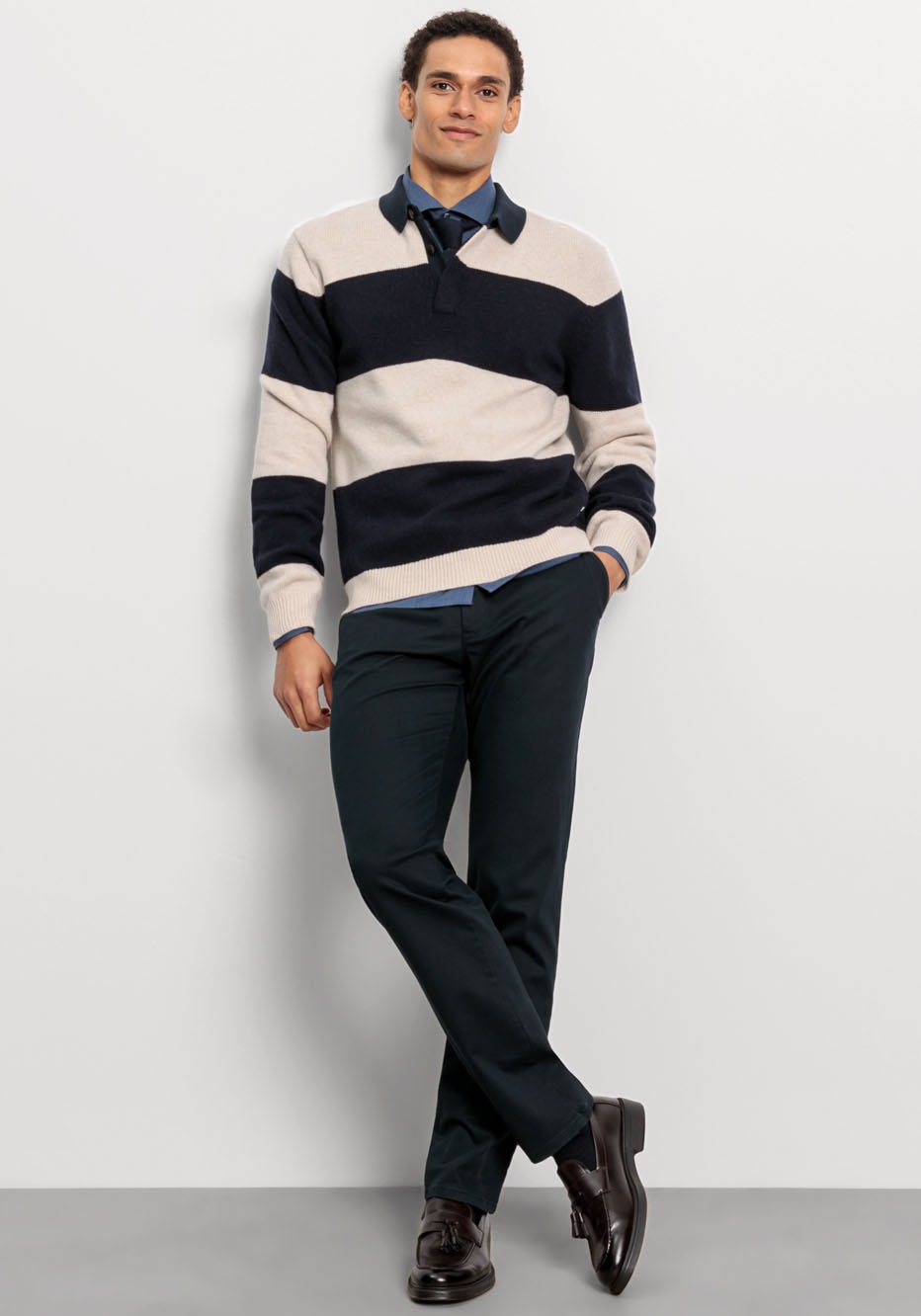 OLYMP Polokragenpullover »OLYMP Strick Casual«