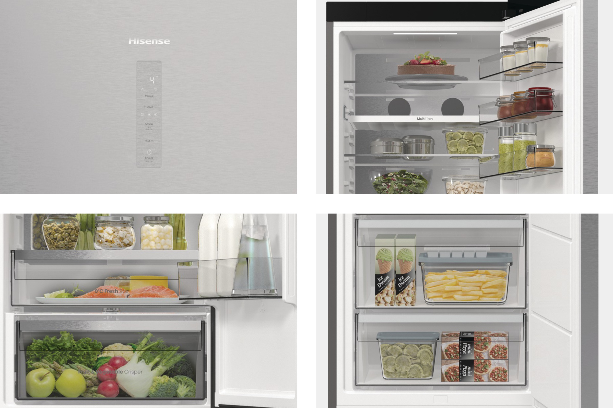 Hisense Kühl-/Gefrierkombination »RB5P410SACC« 203 cm hoch 59,5 cm breit BigVolume - 413 Liter Volumen