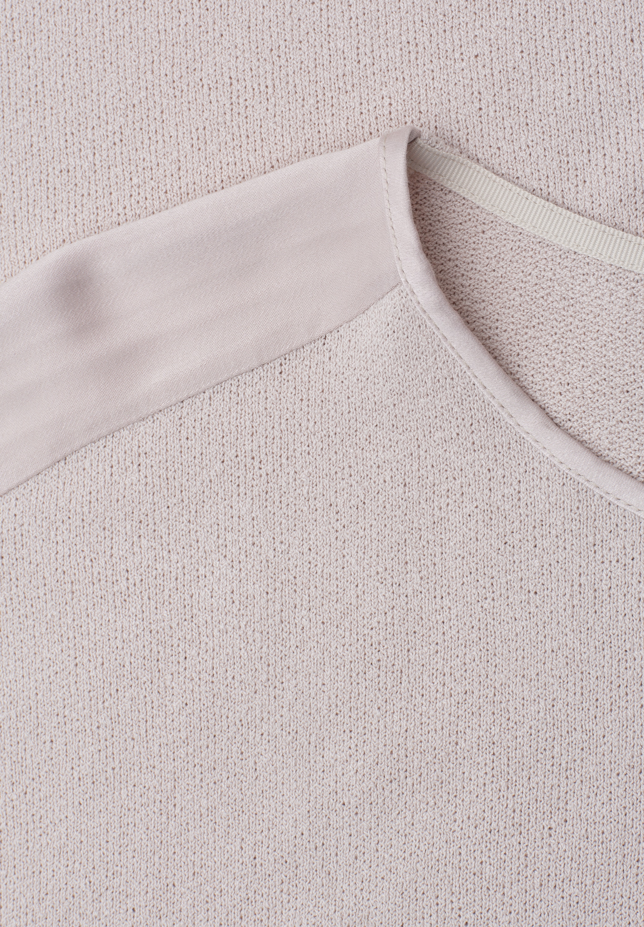 STREET ONE Shirttop unifarben, Sommershirt, in Strick-Optik