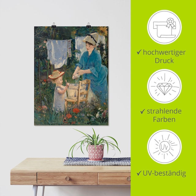 Artland Wandbild »Wäsche (Le Linge). 1875«, Gruppen & Familien, (1 St.),  als Alubild, Leinwandbild, Wandaufkleber oder Poster in versch. Größen im  OTTO Online Shop