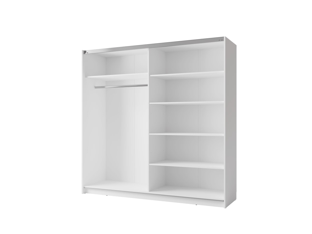 Home affaire Kleiderschrank »MALOJA modern mit viel Stauraum, Fächer & Kleiderstange, Breite 150 cm« Garderobe mit 2 Schiebetüren, mit/ohne Spiegel, erhältlich in 3 Farben