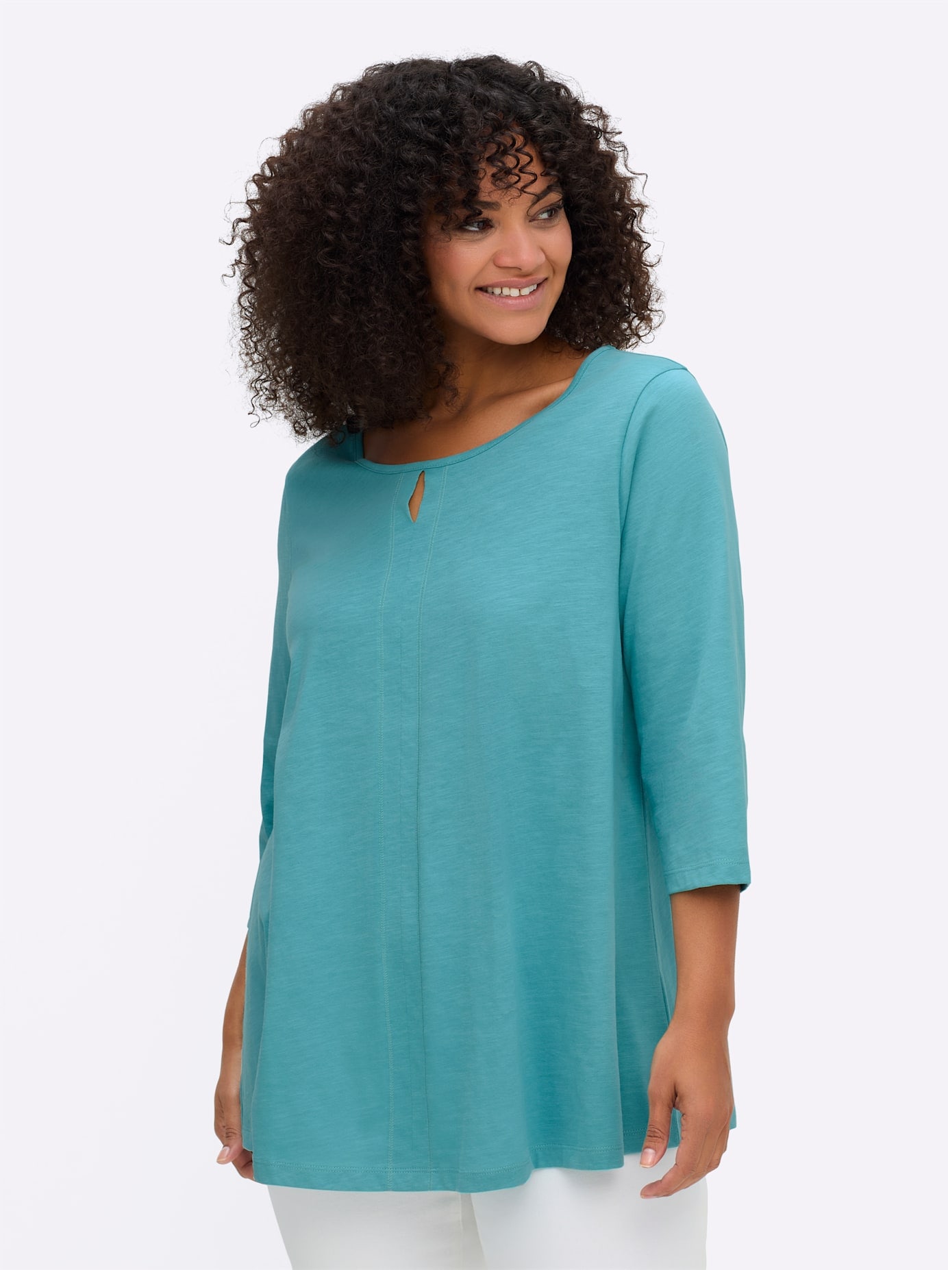 Sheego Damen 3/4-Arm-Shirt »3/4-Arm-Shirt« 1 Stk. tlg., Größe 40/42