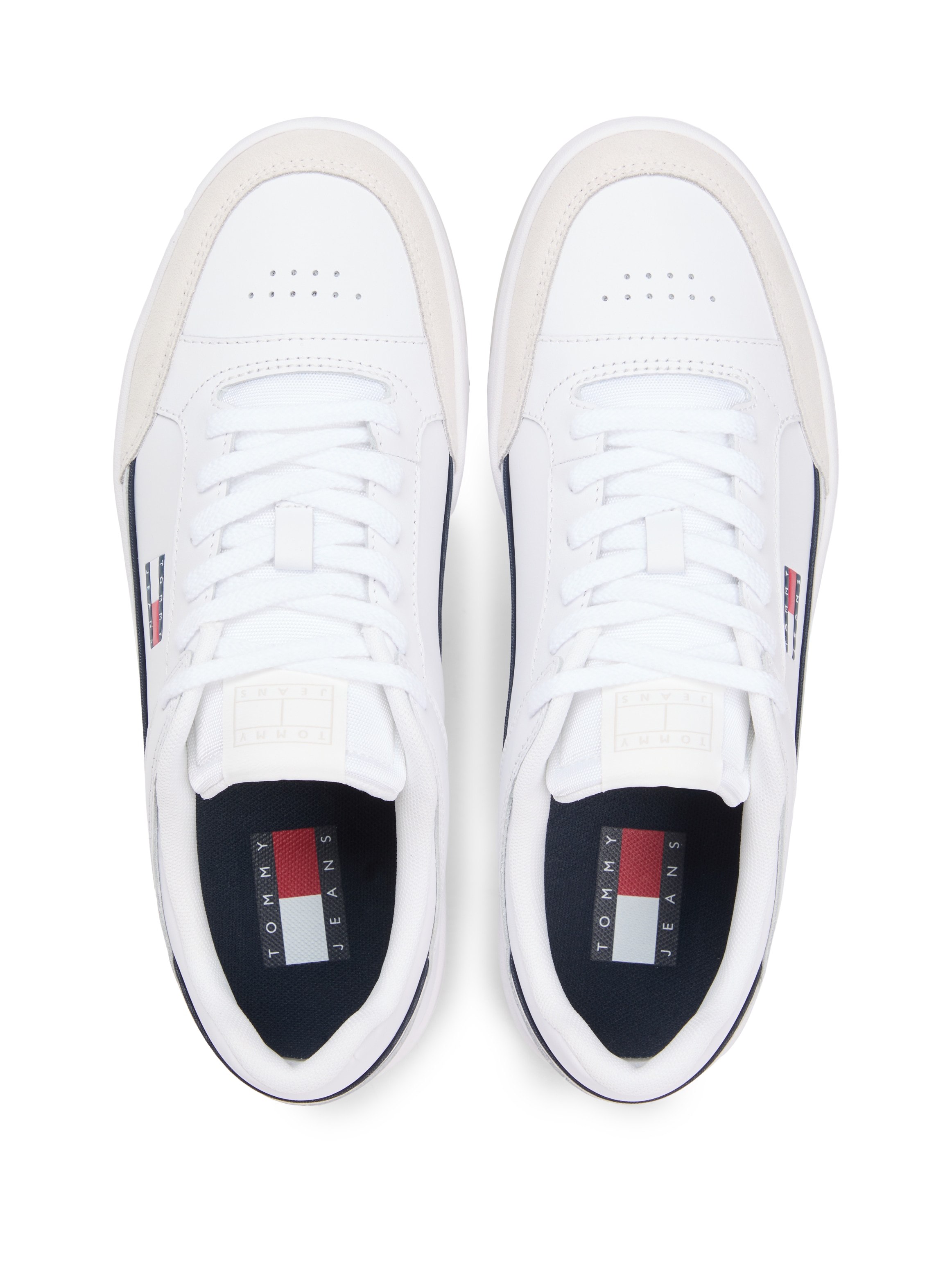 Tommy Jeans Sneaker »TJM CUPSOLE LEATHER«  , Freizeitschuh, Halbschuh, Schnürschuh mit seitlicher Logoflagge