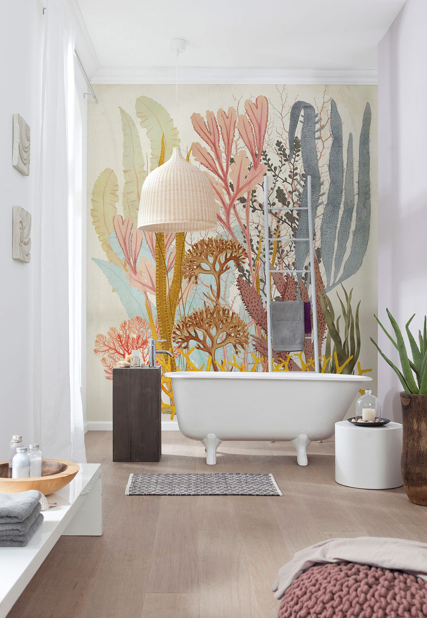Komar Vliestapete »Digitaldruck Vlies - Catchy Corals - Größe 200 x 250 cm«, bedruckt, Wohnzimmer, Schlafzimmer