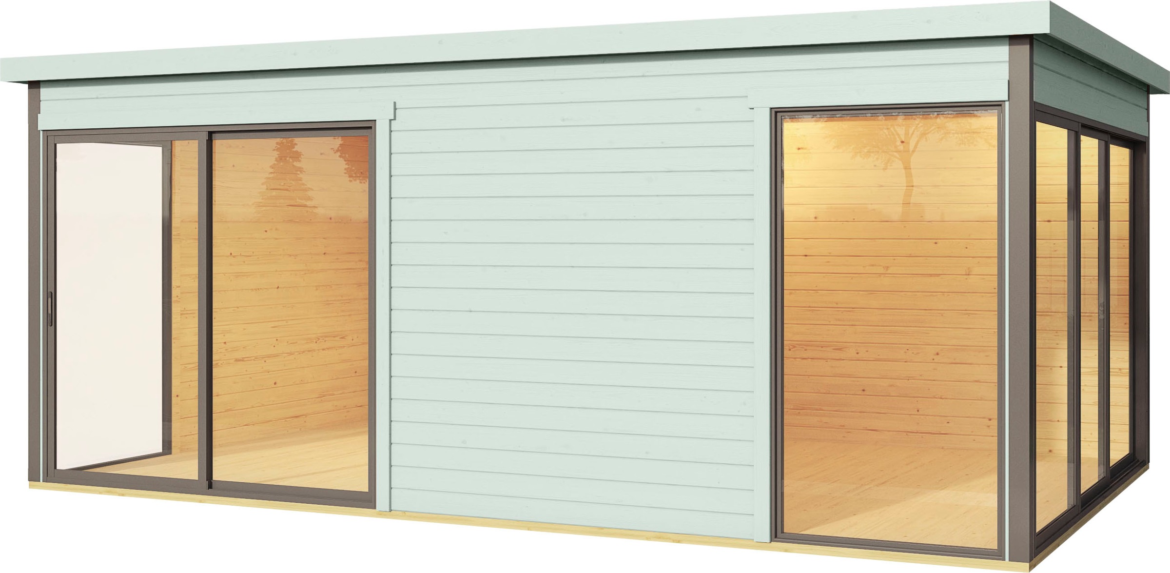LASITA MAJA Gartenhaus »DOMEO 3 GLETSCHERGRÜN/ANTHRAZIT«, (Set), 2-Raum, Fundamentmass... kaufen