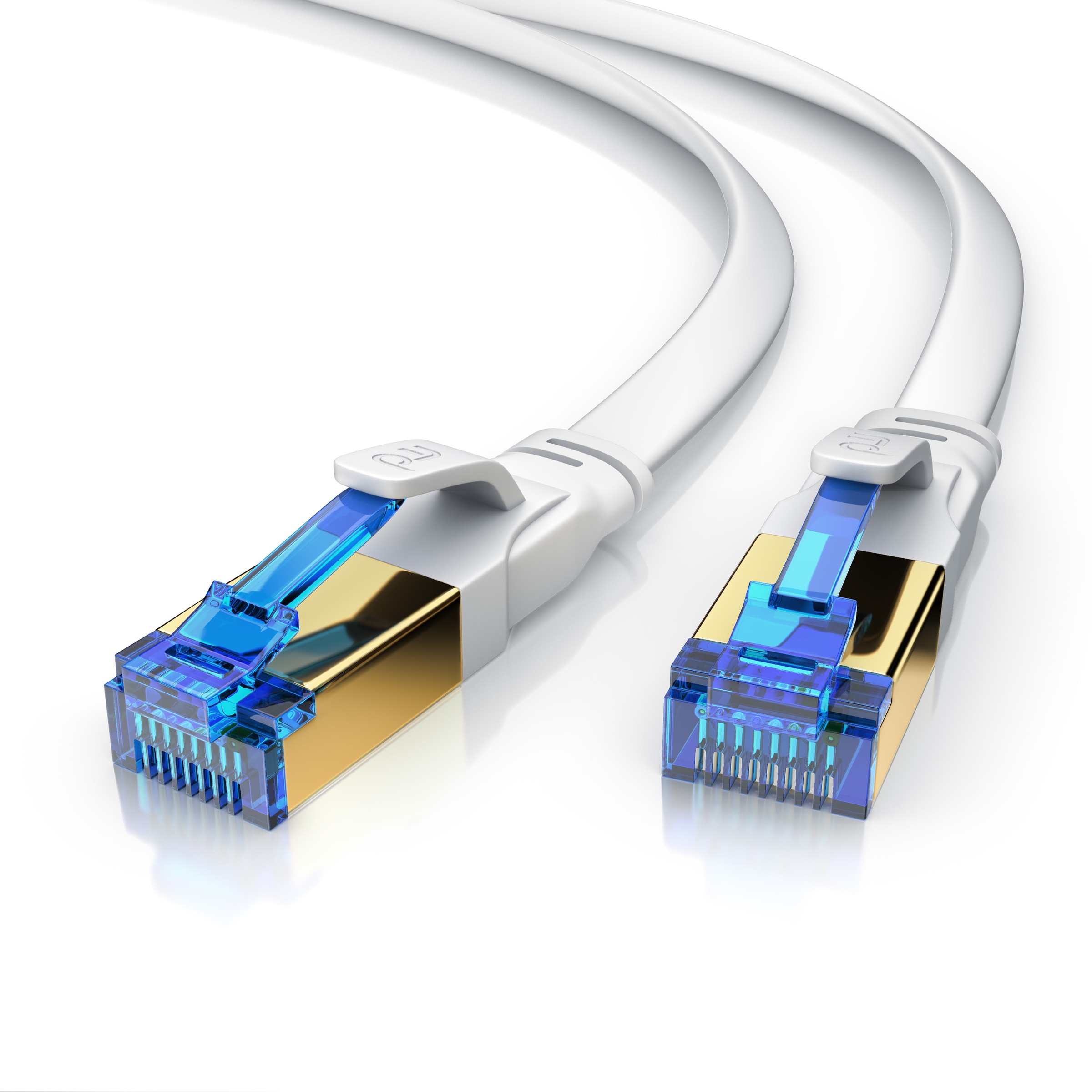 Primewire LAN-Kabel »Cat 8 Patchkabel – S/FTP PIMF Patchkabel«, 25 cm, mit Baumwollgeflecht