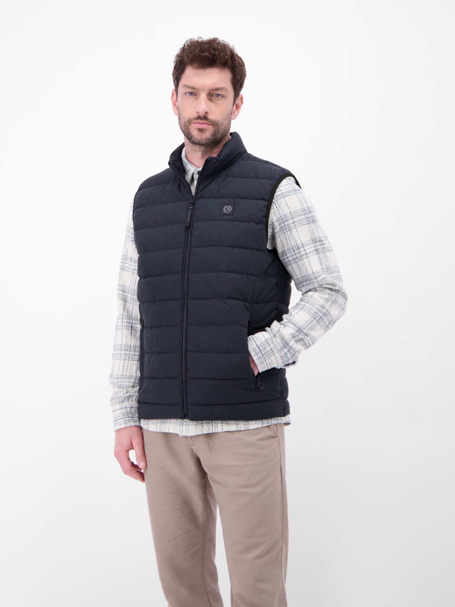 LERROS Steppweste »Steppweste aus Baumwolle und Leinen, gefüttert«