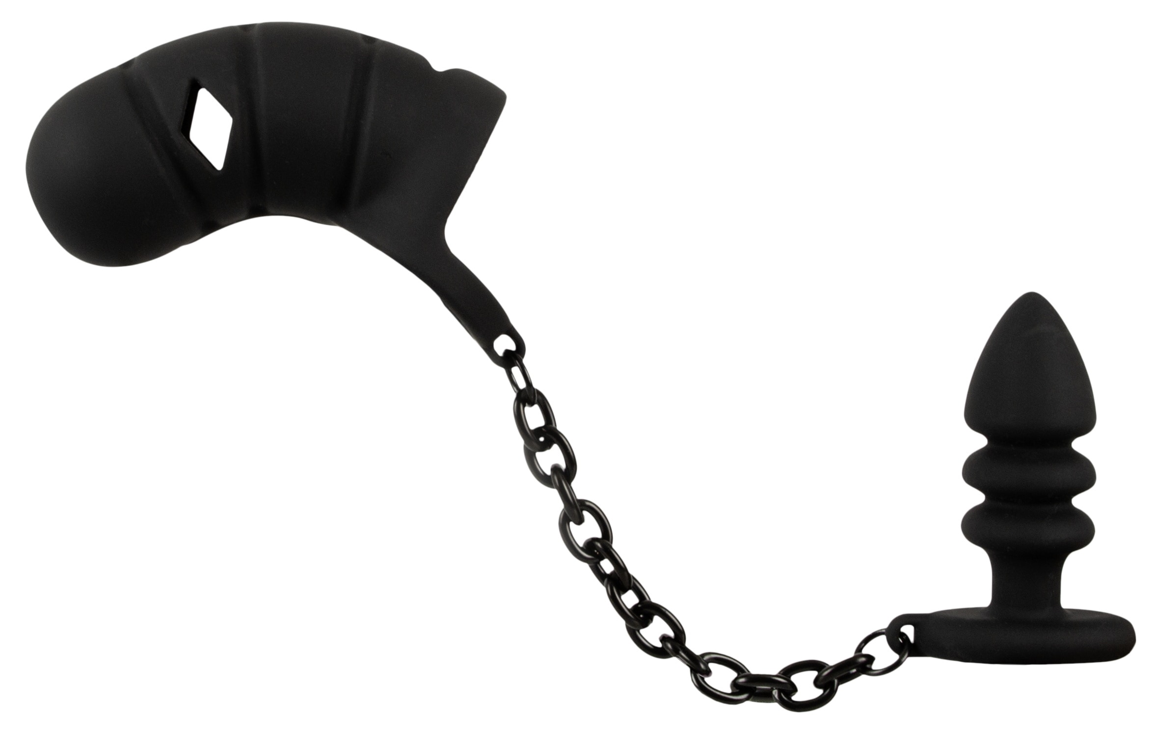 BLACK VELVETS Anal-Stimulator »Peniskäfig mit Analplug Cock cage with butt plug« ()