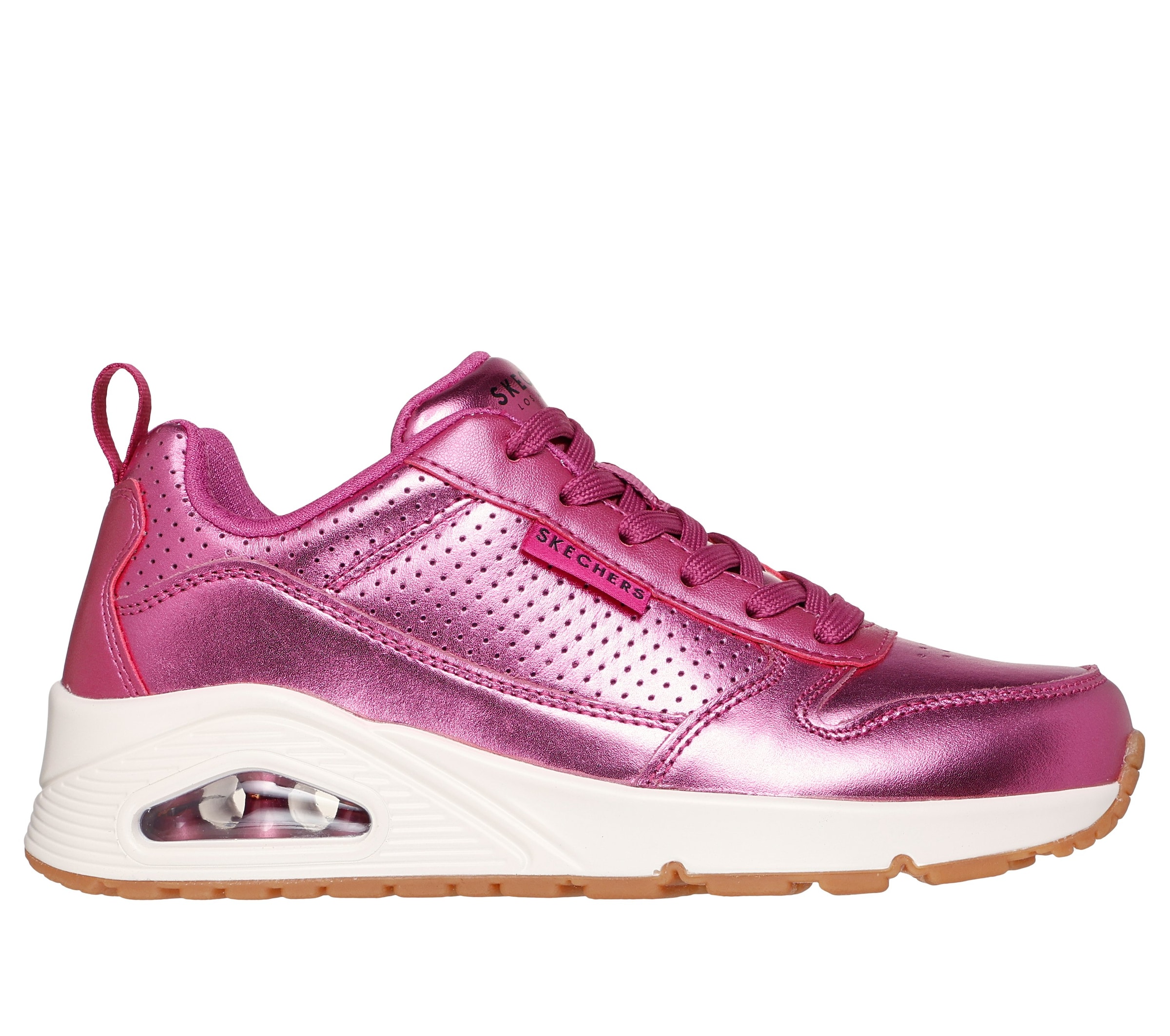 Skechers Sneaker »UNO-METALLIXS«  , Keilsneaker, Plateausneaker, Schnürschuh, Halbschuh im Metallic-Look