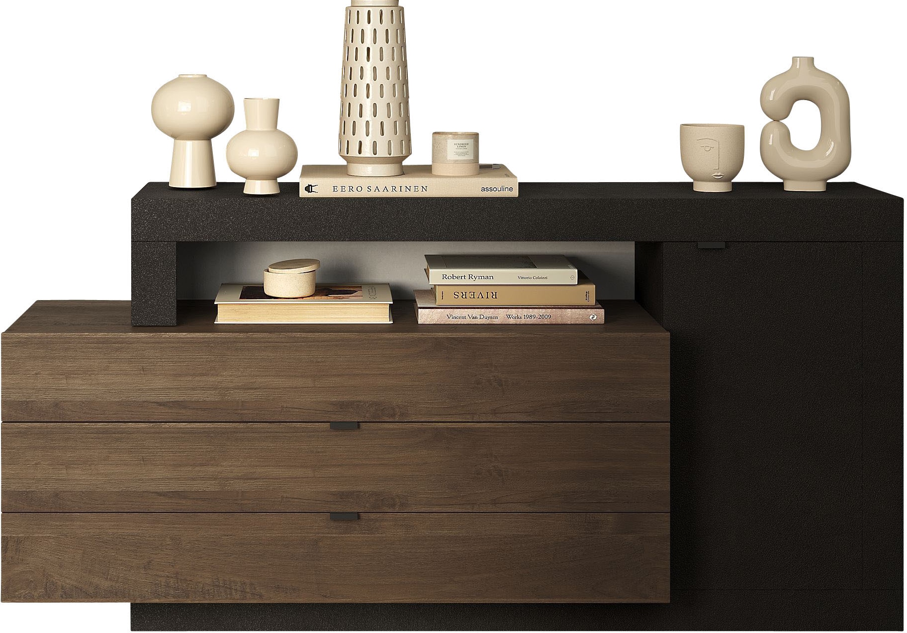 INOSIGN Sideboard »Freedom«, Breite 159 cm mit 1 Tür und 3 Schubkästen (in verschiedenen Farben)