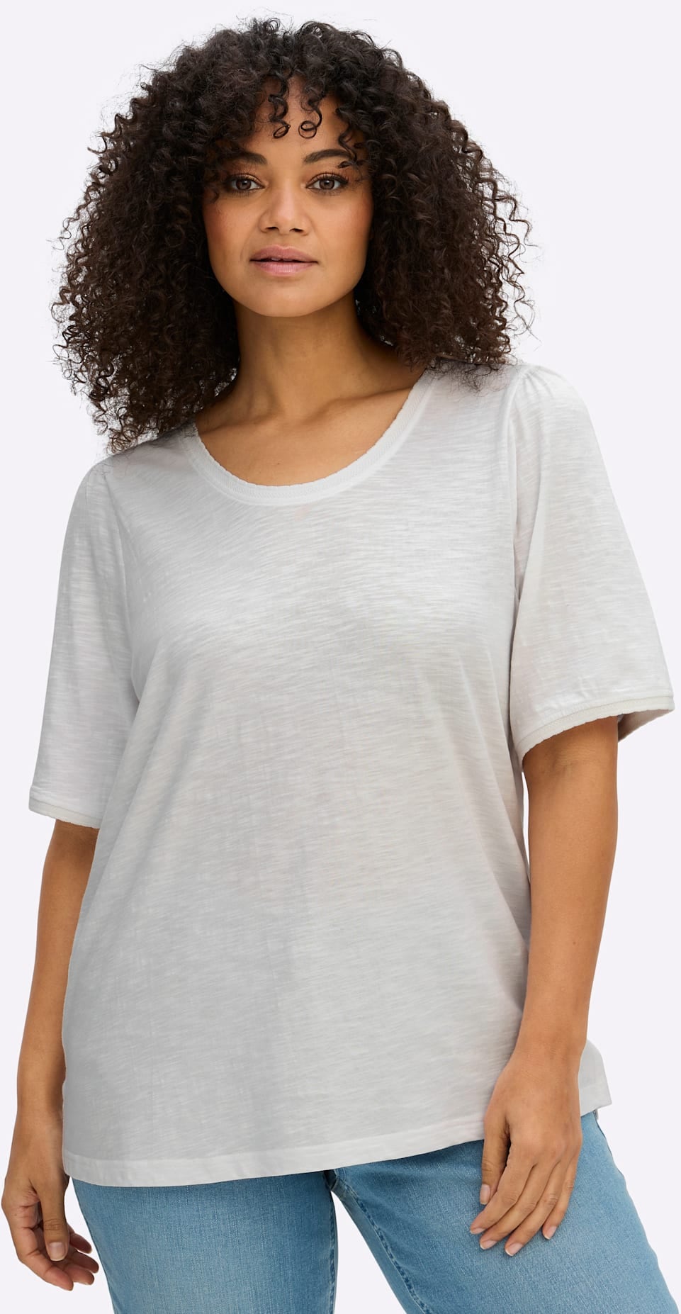 Sheego T-Shirt »Halbarmshirt« 1