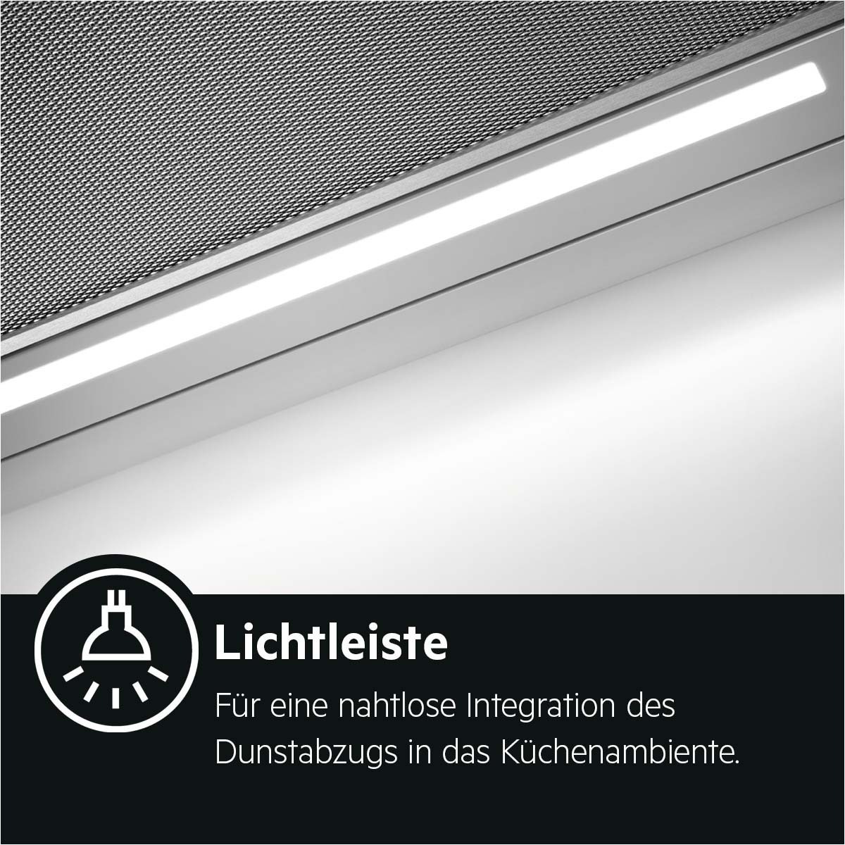 AEG Flachschirmhaube »DPS5650AM 942022603« 3 Stufen + Intensivstufe,Abluft- und Umluftbetrieb, LED-Leuchtstreifen