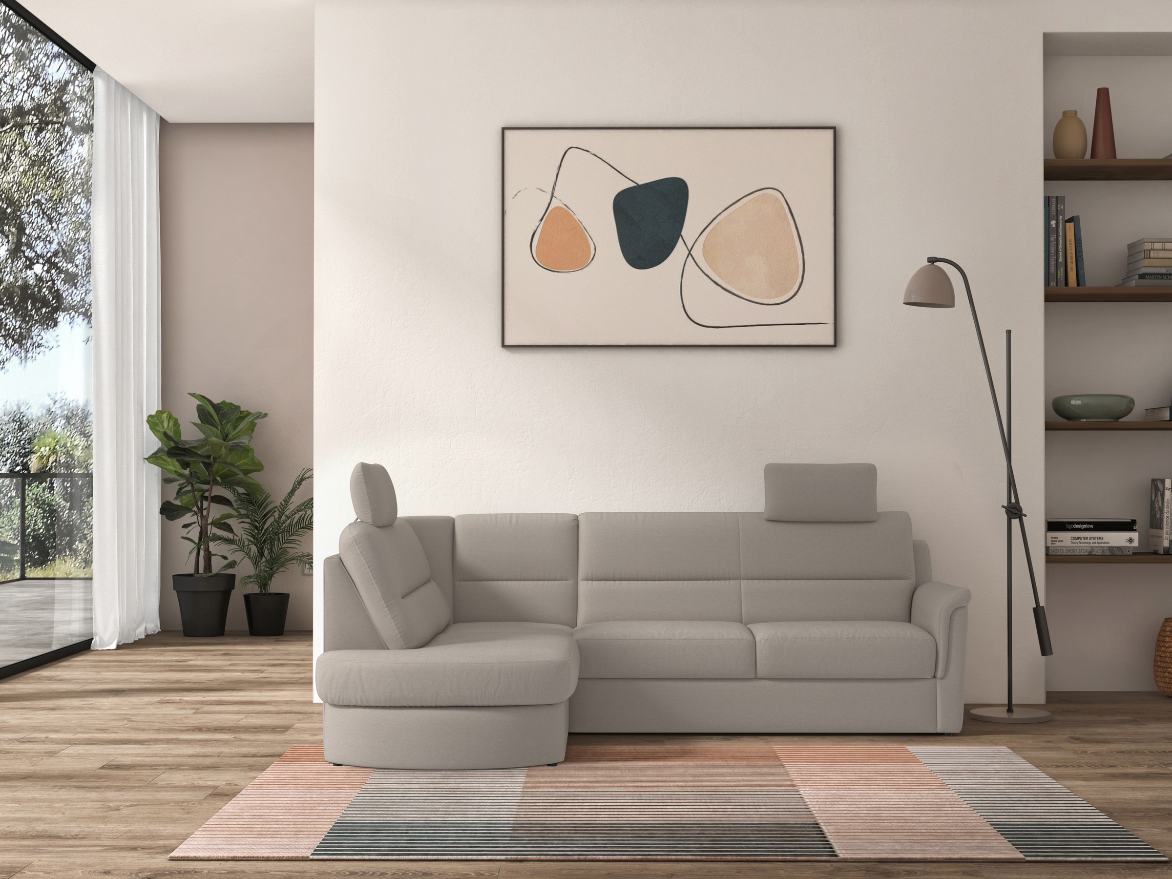 sit&more Ecksofa »Panini L-Form«, wahlweise mit Vorziehsitz und Bettkasten