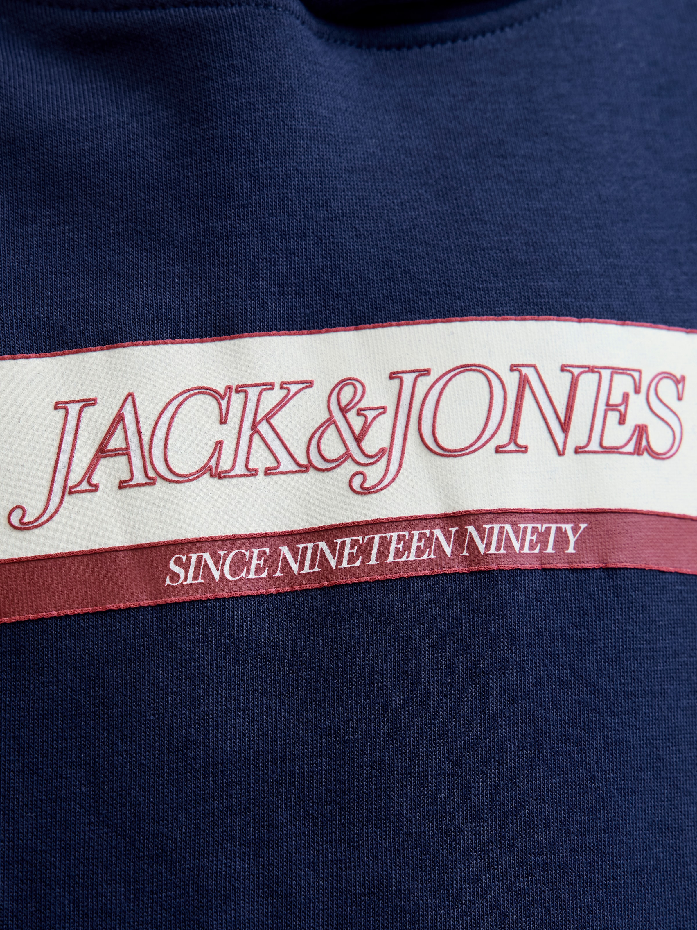 Jack & Jones Junior Kapuzensweatshirt »JORINWOOD BLOCK BRANDING SWEAT NOOS JNR«
