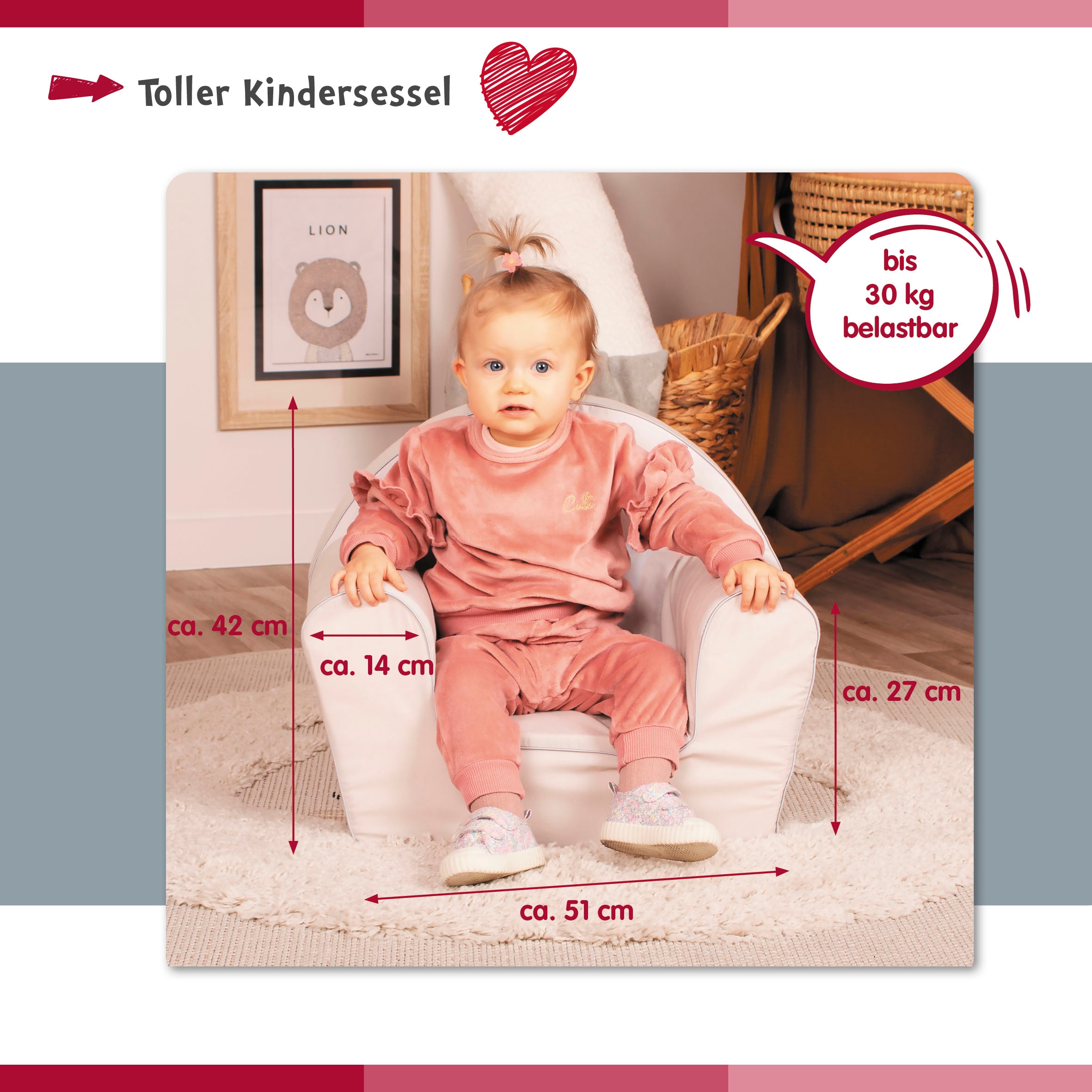 Knorrtoys® Sessel »Lucky panda«, für Kinder; Made in Europe