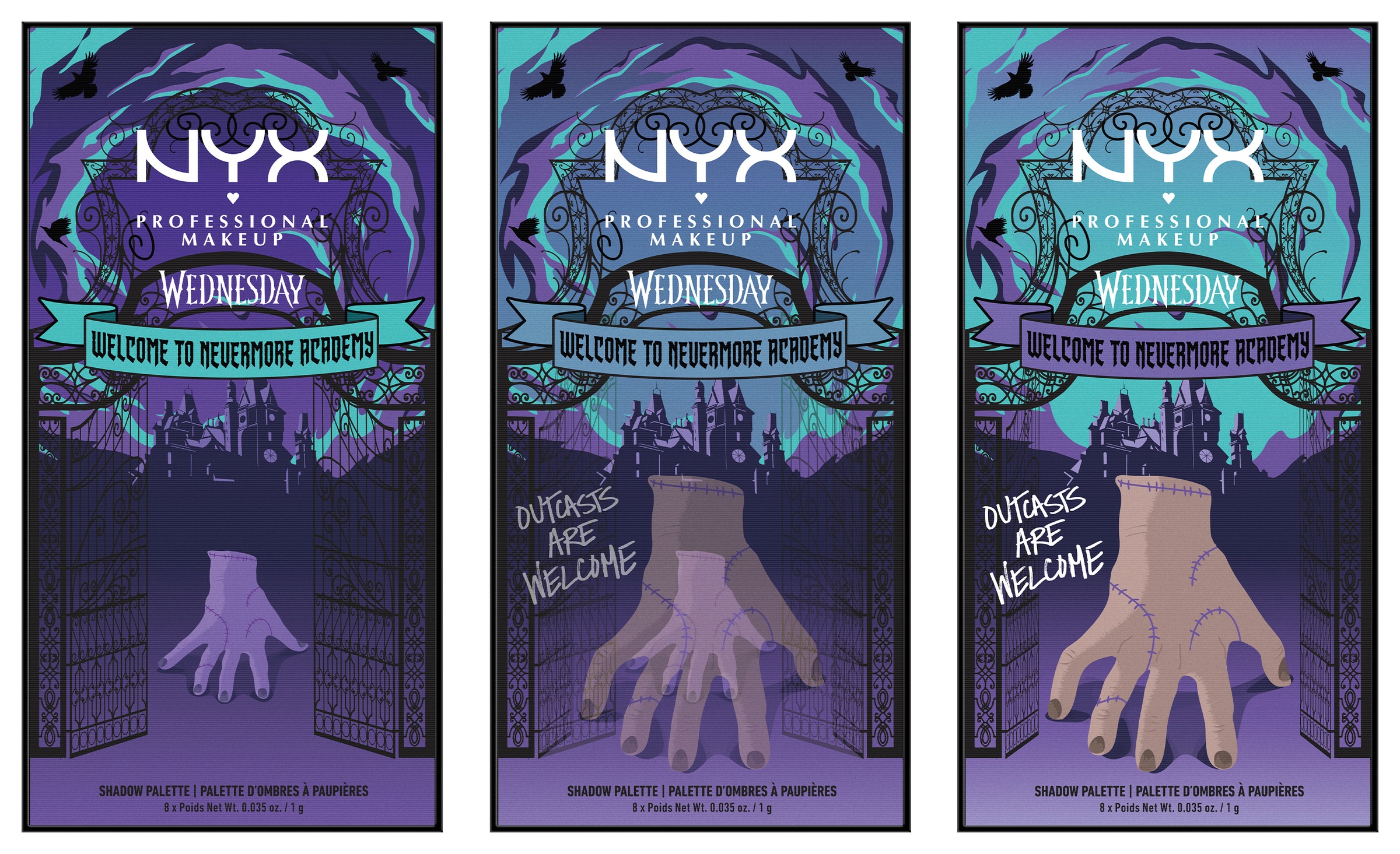 NYX Lidschatten-Palette »Wednesday The Nevermore Academy Palette«