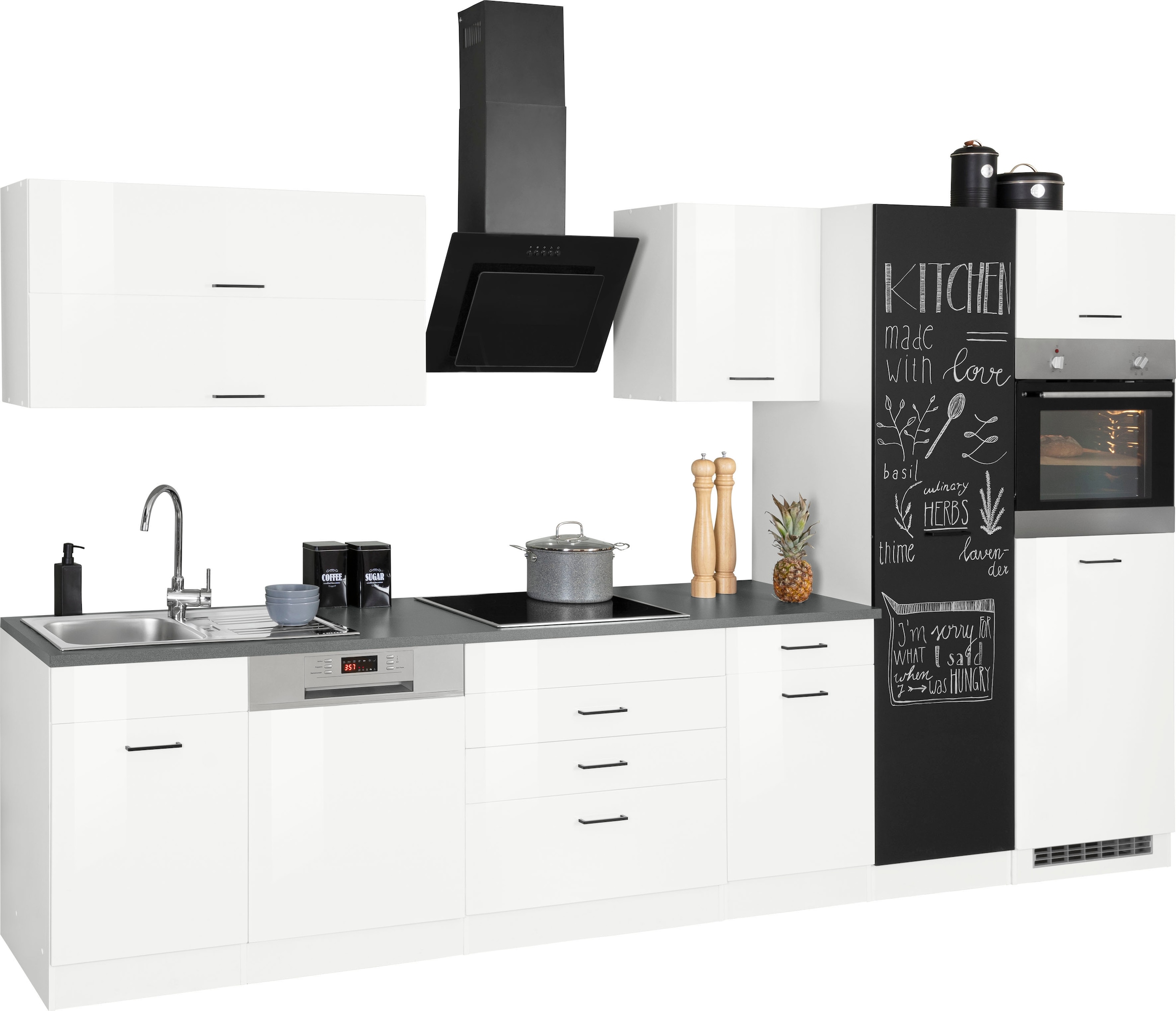 HELD MÖBEL Küchenzeile »Trier«, ohne E-Geräte, Breite 350 cm kaufen online  bei OTTO