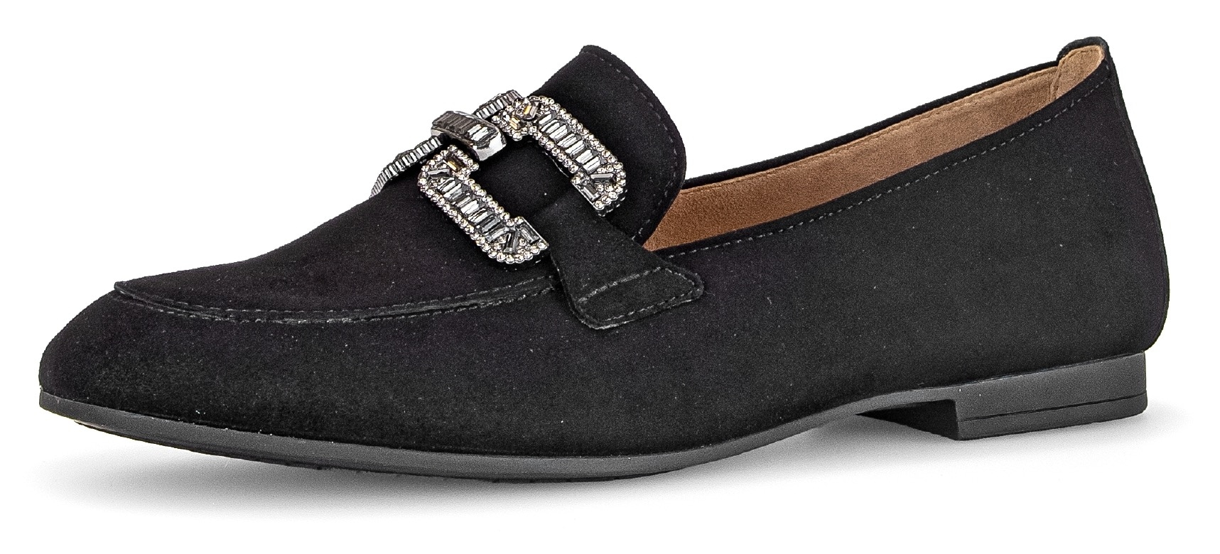 Gabor Loafer, Slipper, Festtagsschuh, Schlupfschuh mit edlem Schmuckelement