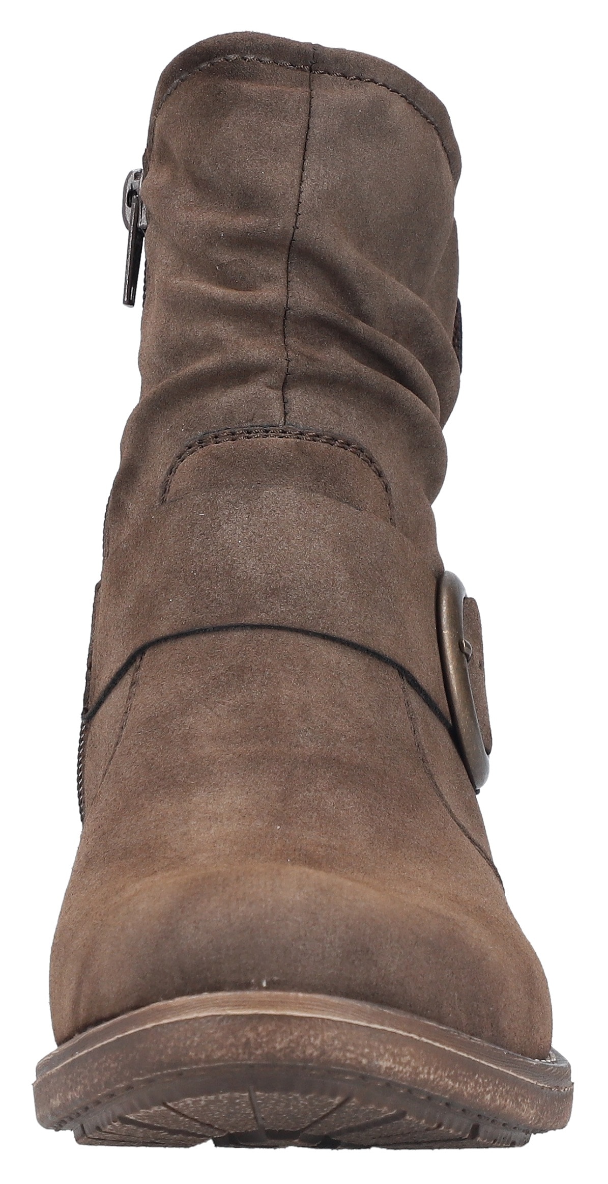 Rieker Stiefelette  Boots, Blockabsatz, slouchy Schaft und Innenreißverschluss