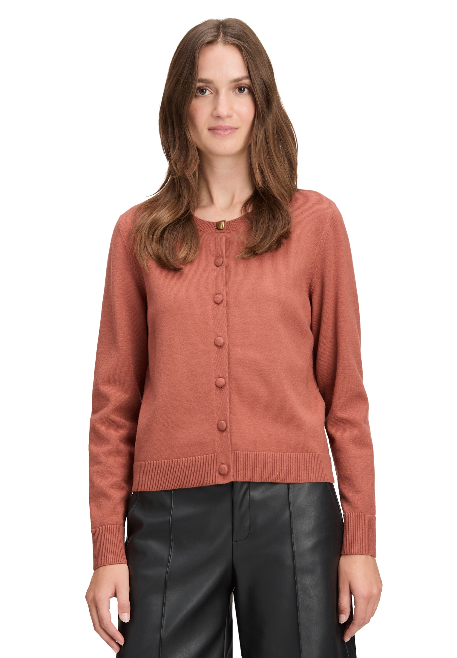 Cartoon Strickjacke »Feinstrickjacke mit Rundhalsausschnitt«