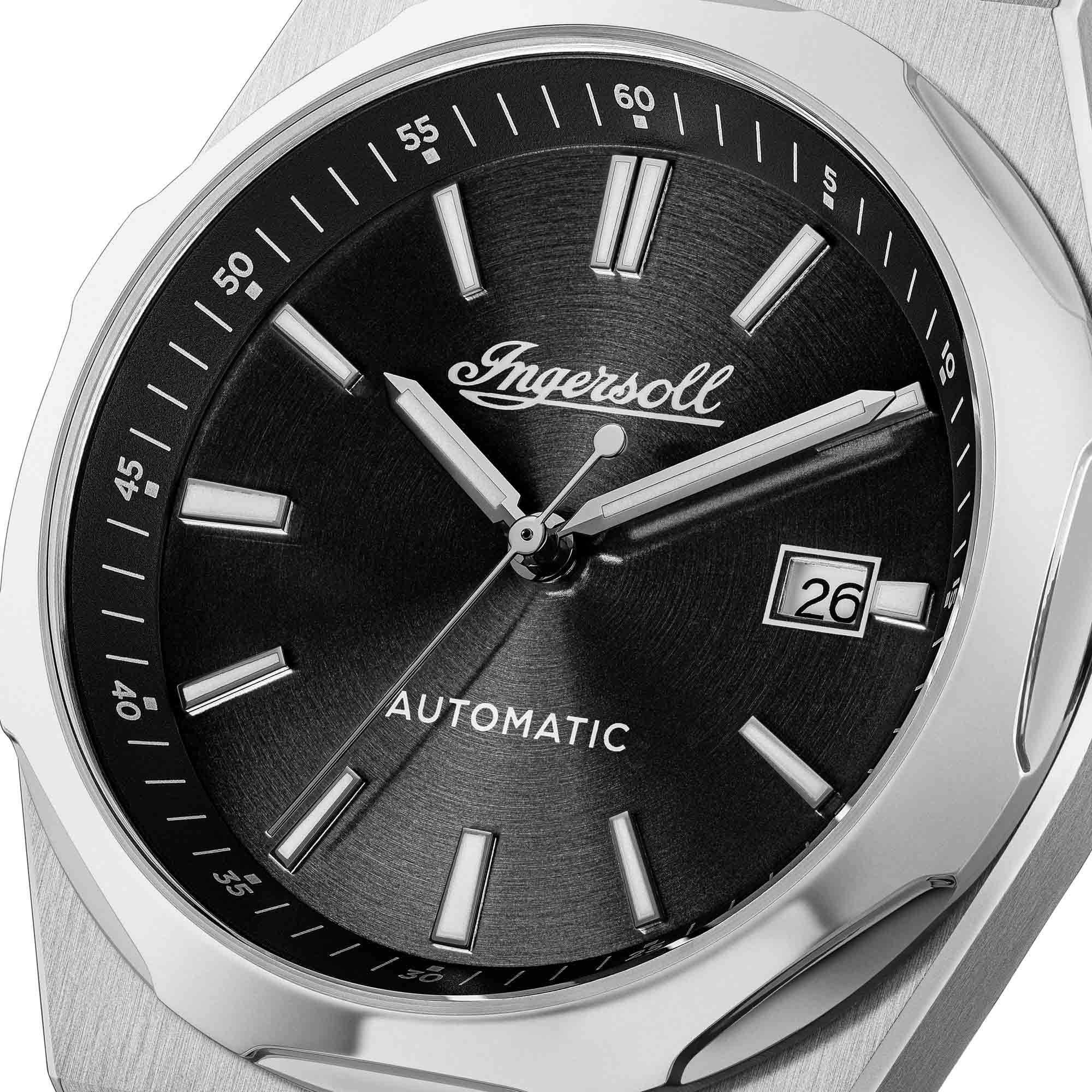 Ingersoll Automatikuhr »The Rider« Armbanduhr, Herrenuhr, Mechanische Uhr, Edelstahlarmband, analog