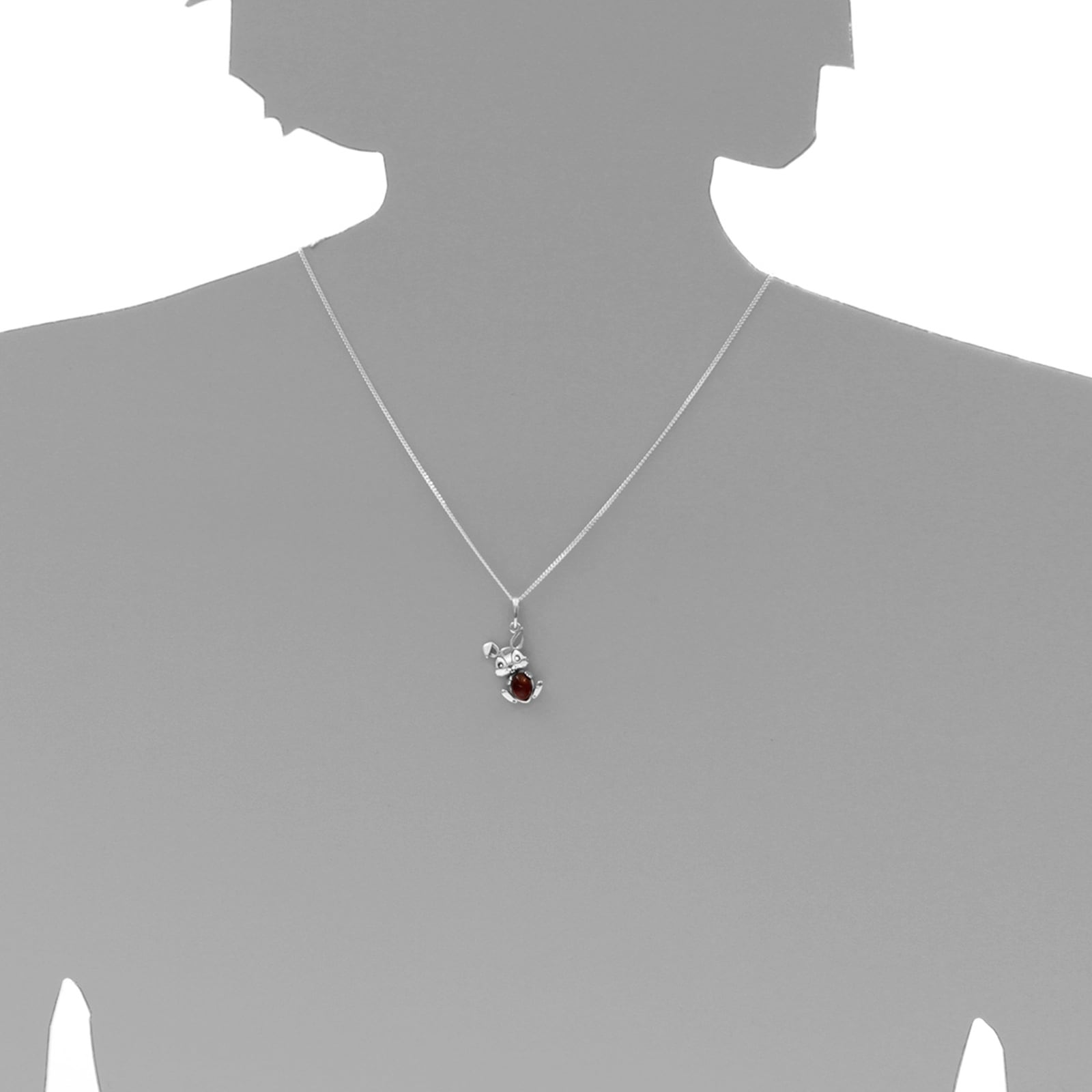 OSTSEE-SCHMUCK Kette mit Anhänger »- Hase - Silber 925/000 - Bernstein«