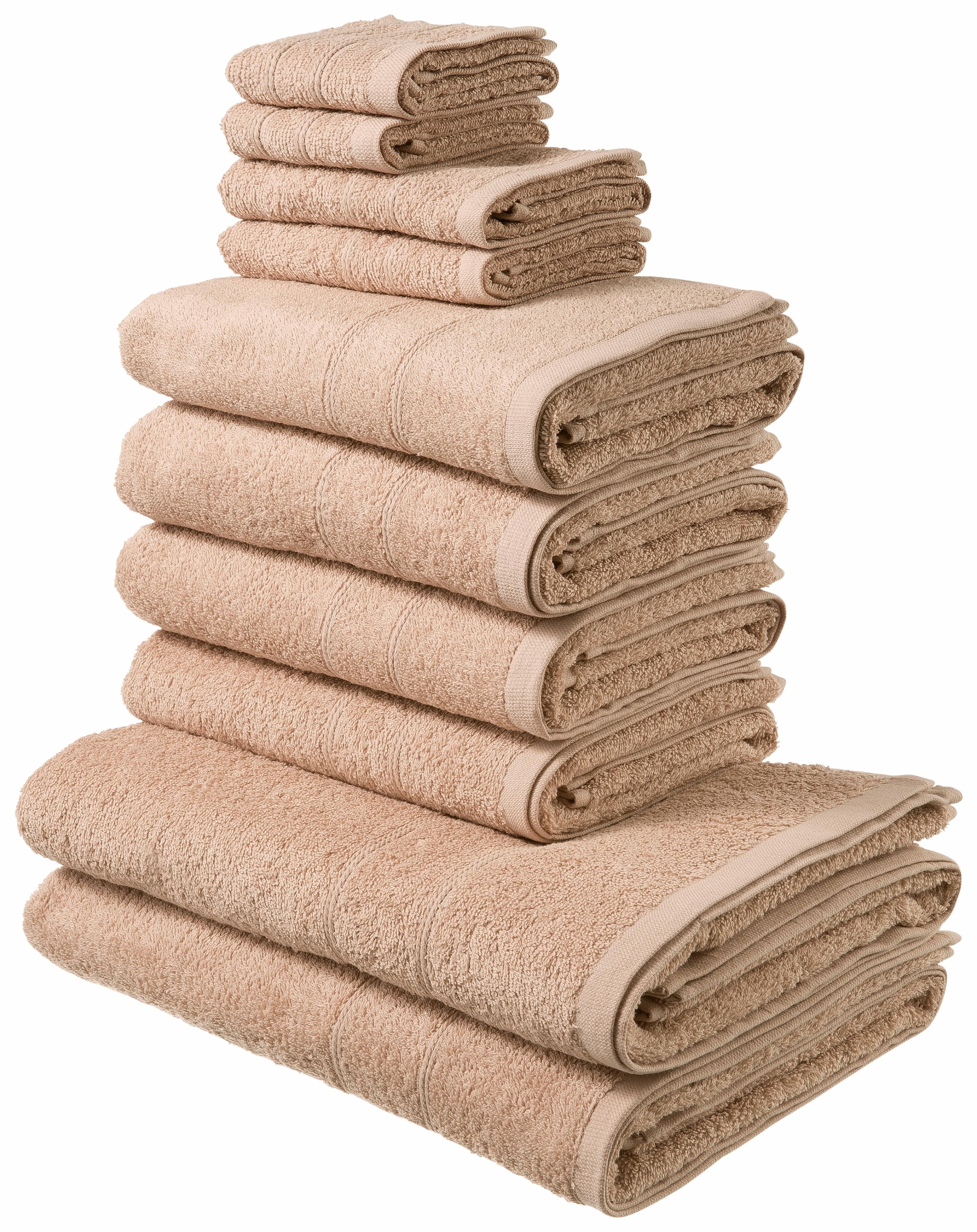 Set my Handtuch Baumwolle mit Handtuchset home »Inga«, Set, kaufen bei Bordüre, tlg., 100% aus 10 OTTO Walkfrottee, feiner Handtücher