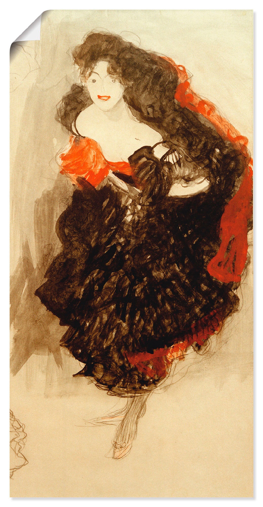 Artland Wandbild »Studie zu Judith II«, Frau, (1 St.), in vielen Größen & Produktarten -Leinwandbild, Poster, Wandaufkleber / Wandtattoo auch für Badezimmer geeignet