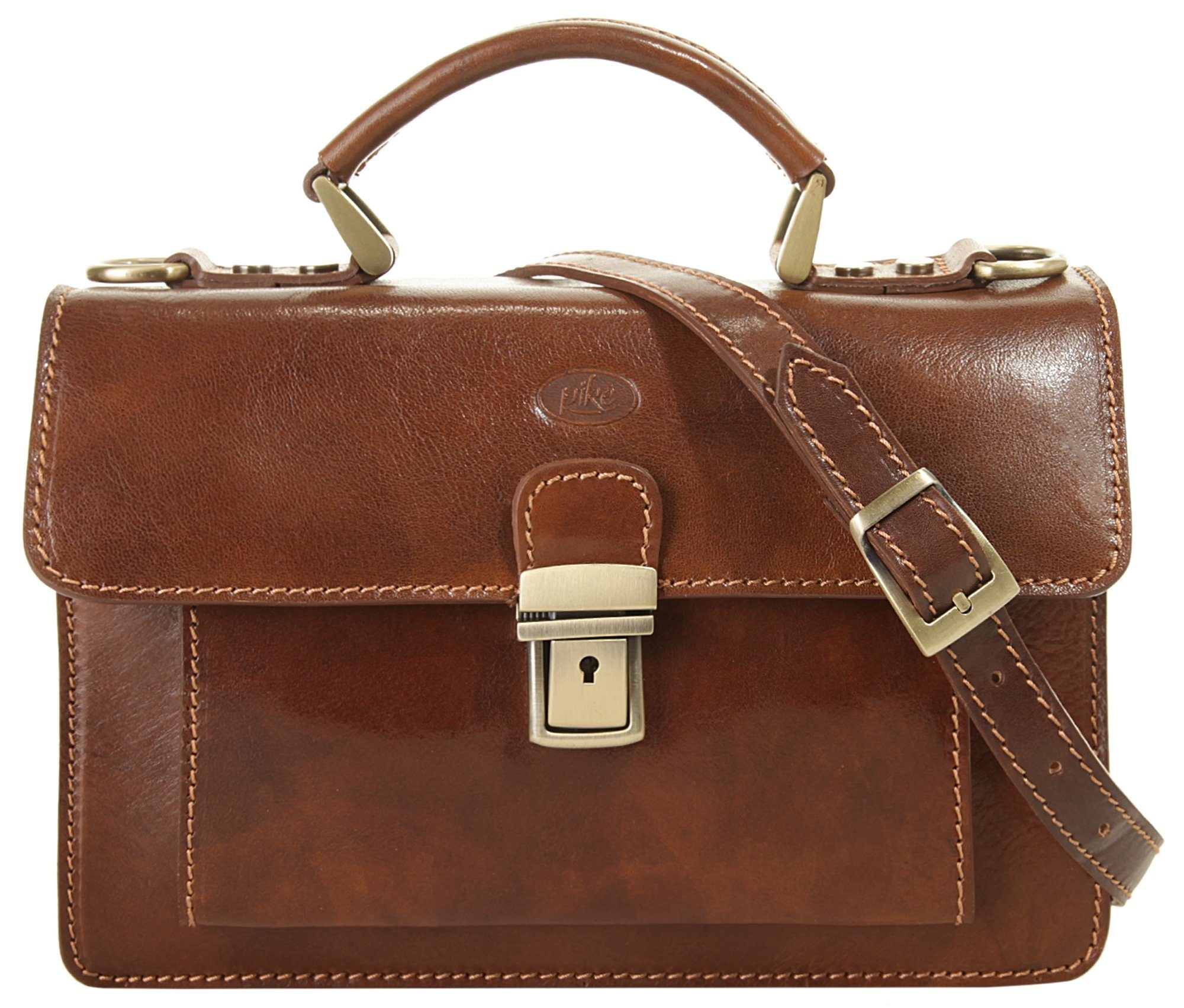 Piké Henkeltasche, vegetabil gegerbt