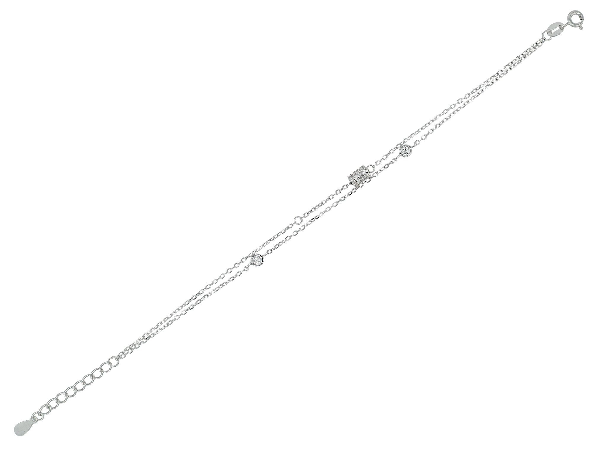 Adelia´s Armband »Damen Armband aus 925 Silber mit Zirkonia 17+3 cm«