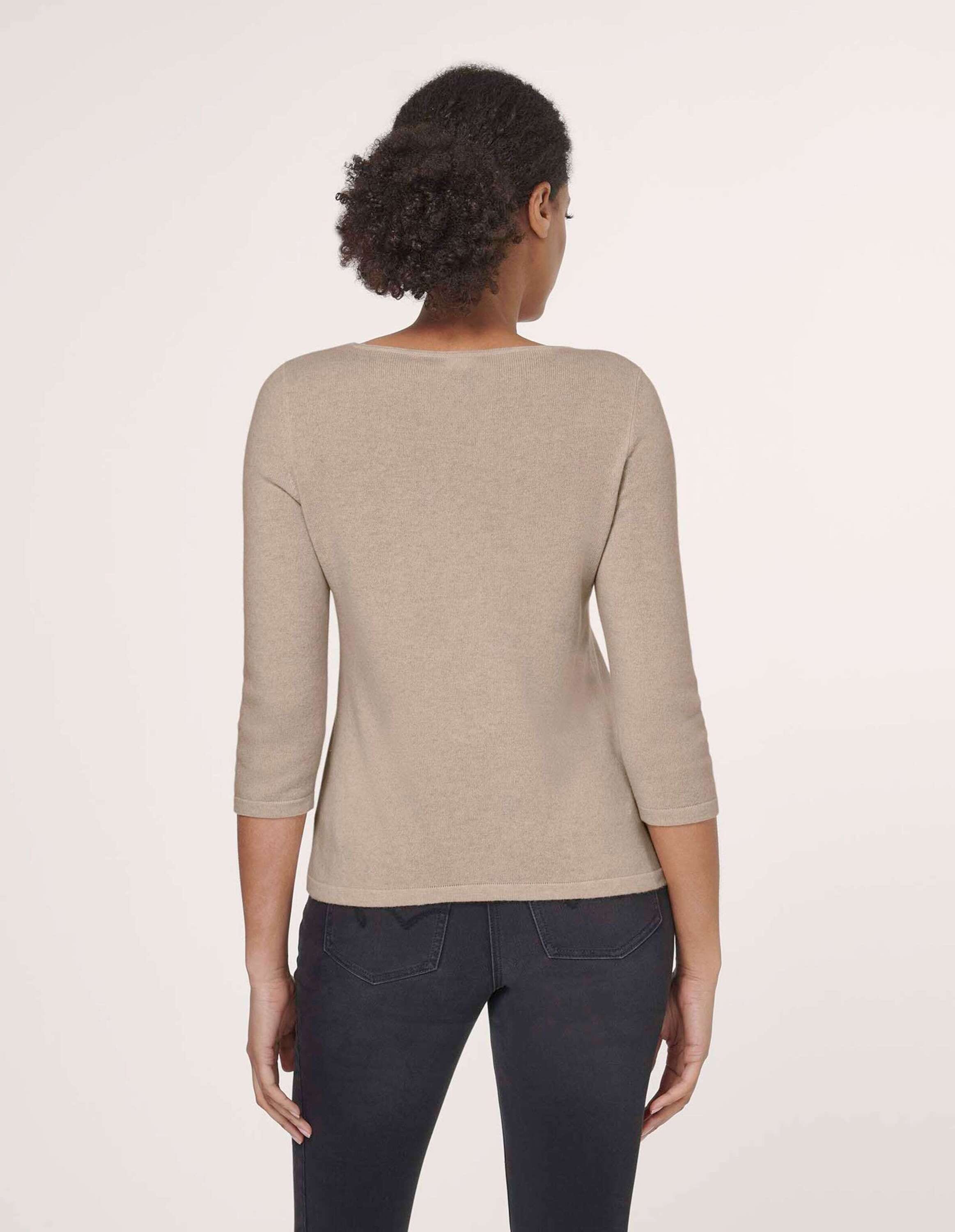 MADELEINE Longpullover »Strickpullover Kaschmirpullover mit U-Boot-Ausschnitt« Kaschmirpullover mit 3/4 Arm