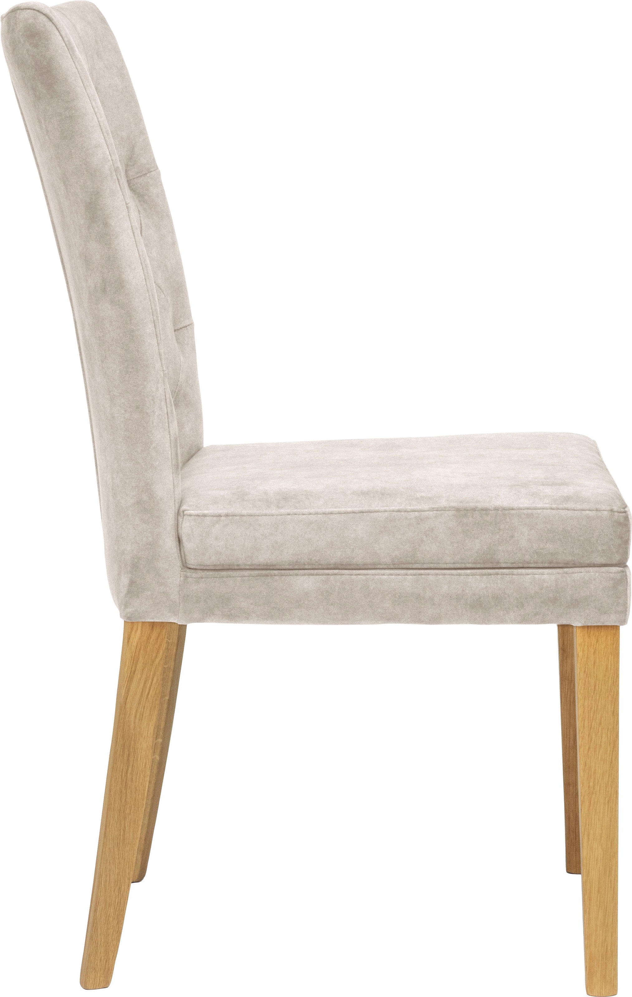 Home affaire Esszimmerstuhl »Colorado BESTSELLER Polsterstuhl«, (Set), 2 St., Samtvelours, Beine in eiche oder nussbaum. Im 2er, 4er oder 6er-Set