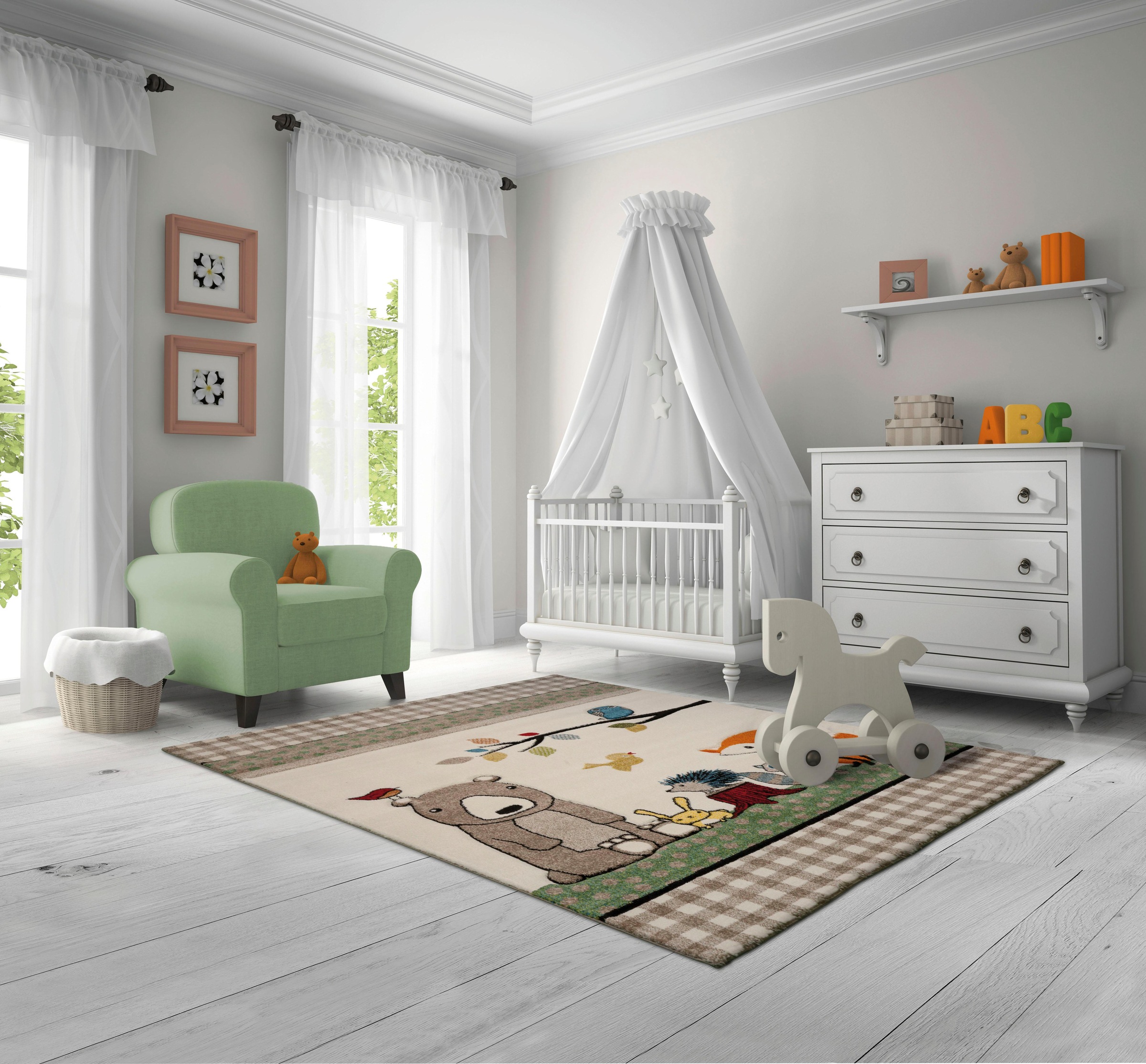 merinos Kinderteppich »Diamond Kids 485«, rechteckig, 13 mm Höhe