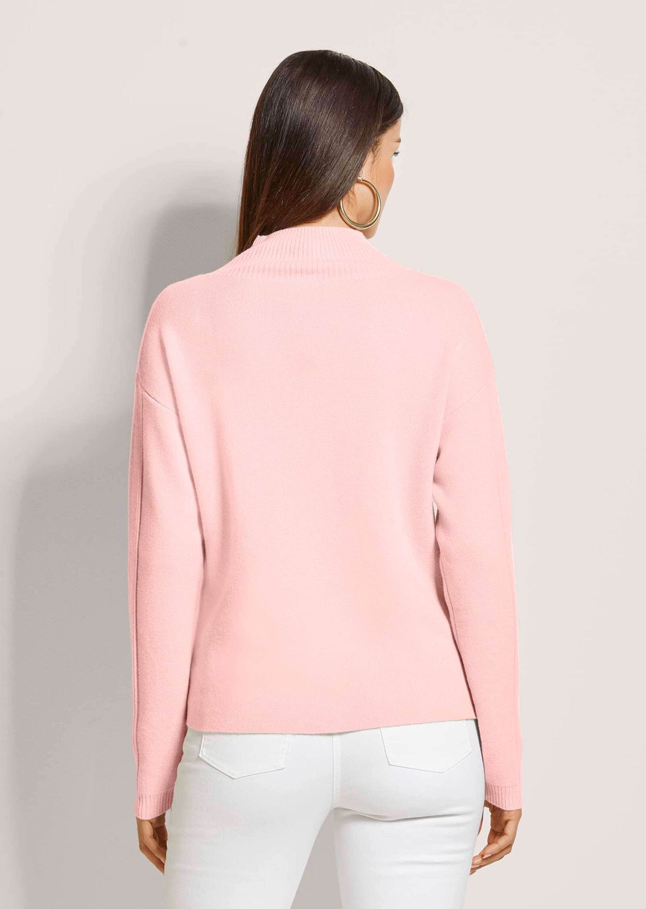 MADELEINE Longpullover »Pullover Kurzer Stehkragen-Pullover mit Good Cashmere«