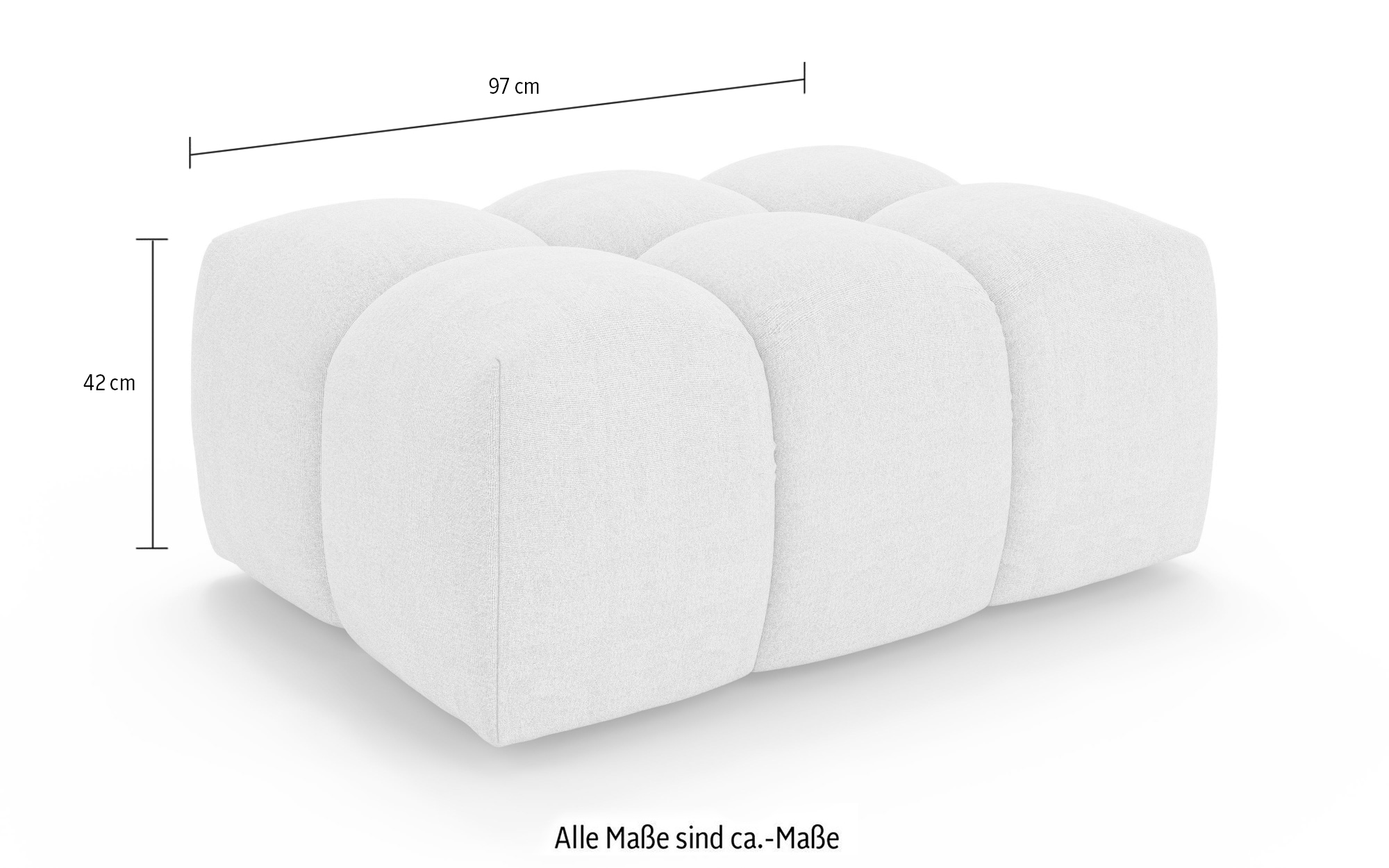 homsy by Ana Johnson Polsterhocker »BOUBELLE Sitzhocker mit Steppung, Bubble-Optik, Maße B/T/H: 97/67/42cm« erstklassige Verarbeitung, hoher Sitzkomfort und modernes Design