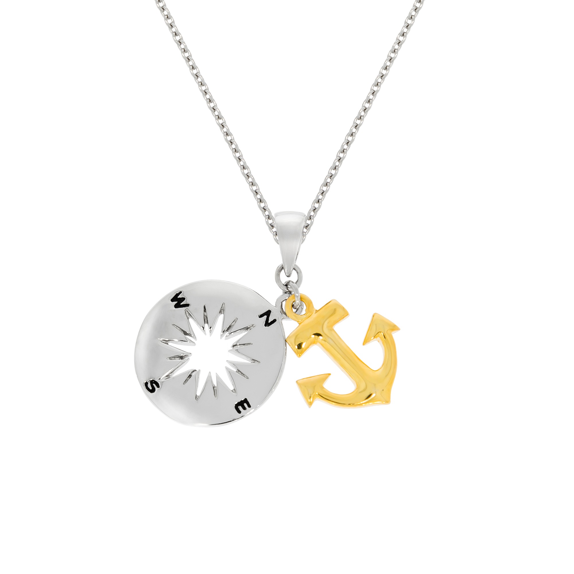 Firetti Kette mit Anhänger »Geschenk Silber 925 Halsschmuck Halskette Ankerkette Windrose Anker«