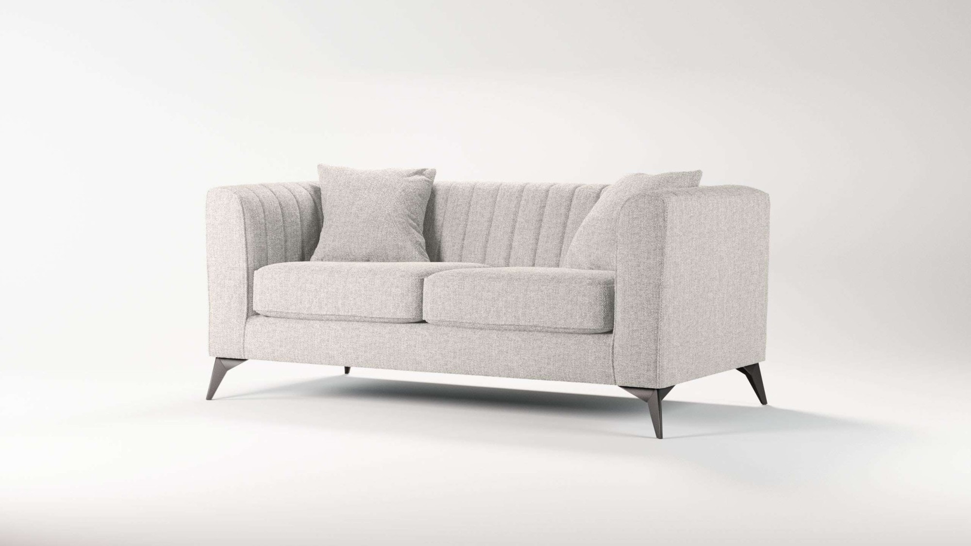 Places of Style 2-Sitzer »MATTHEW elegantes Designsofa, Maße B/T/H: 170/86/74 cm«, Steppung im Rücken, lose Sitzkissen, incl. Zierkissen