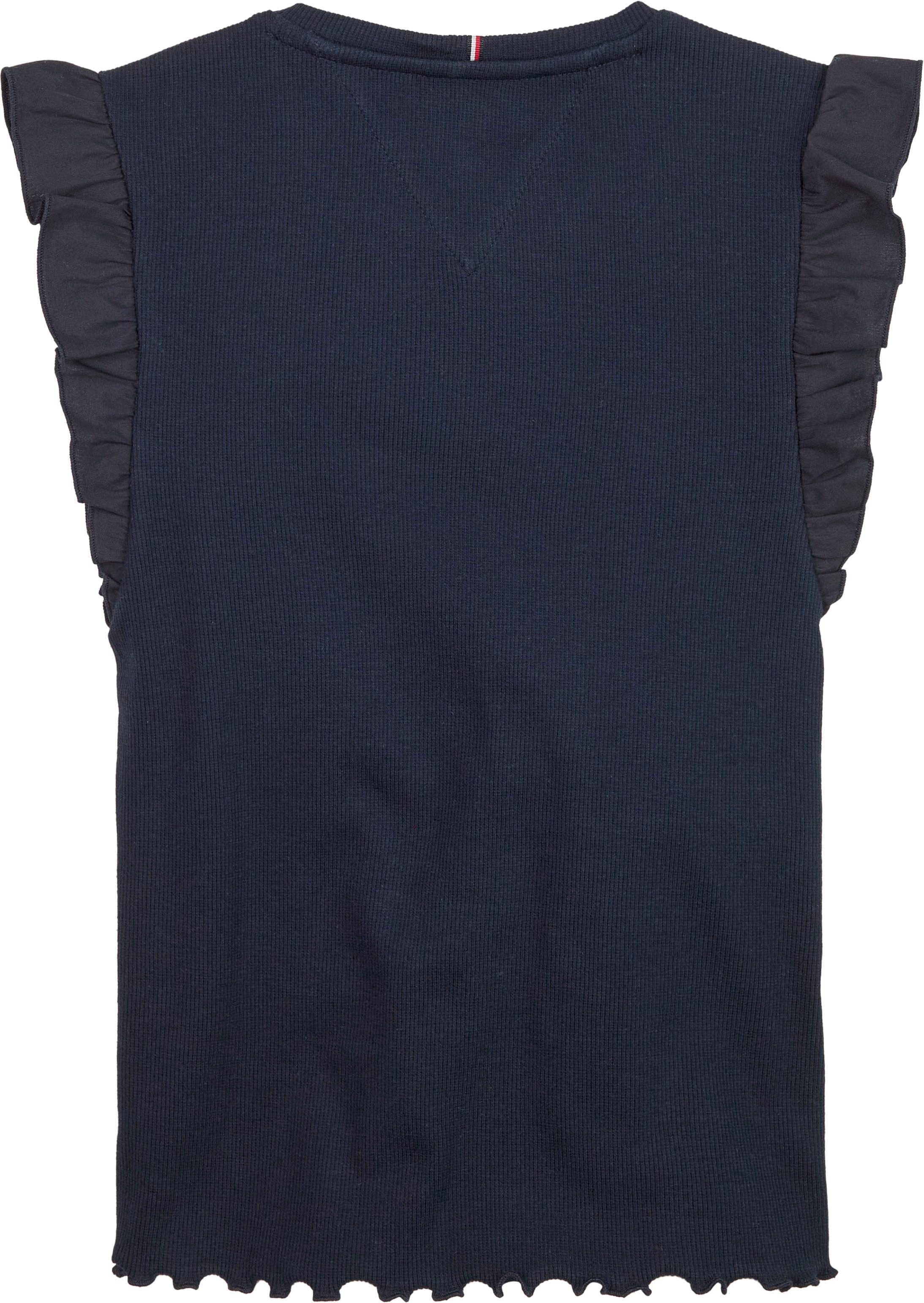 Tommy Hilfiger T-Shirt »RUFFLE RIB TOP«