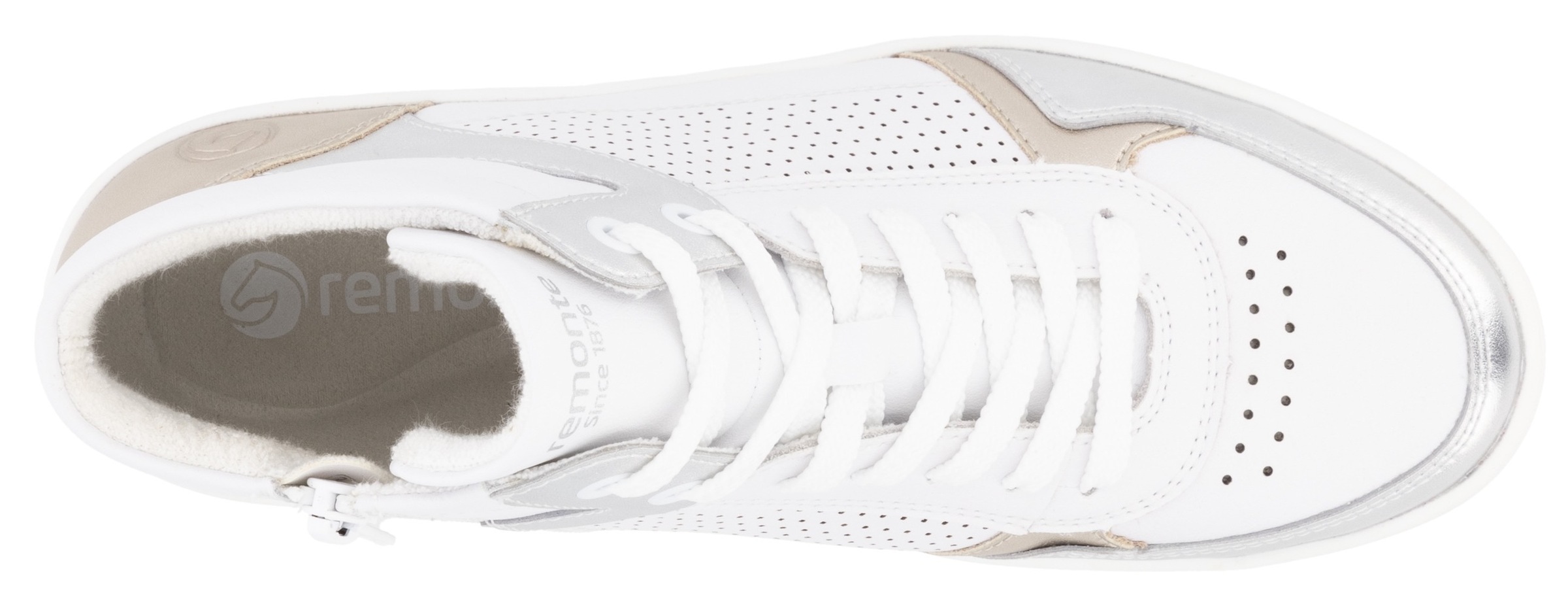 Remonte Plateausneaker, Freizeitschuh, Schnürschuh, High Top-Sneaker mit Kontrastbesatz