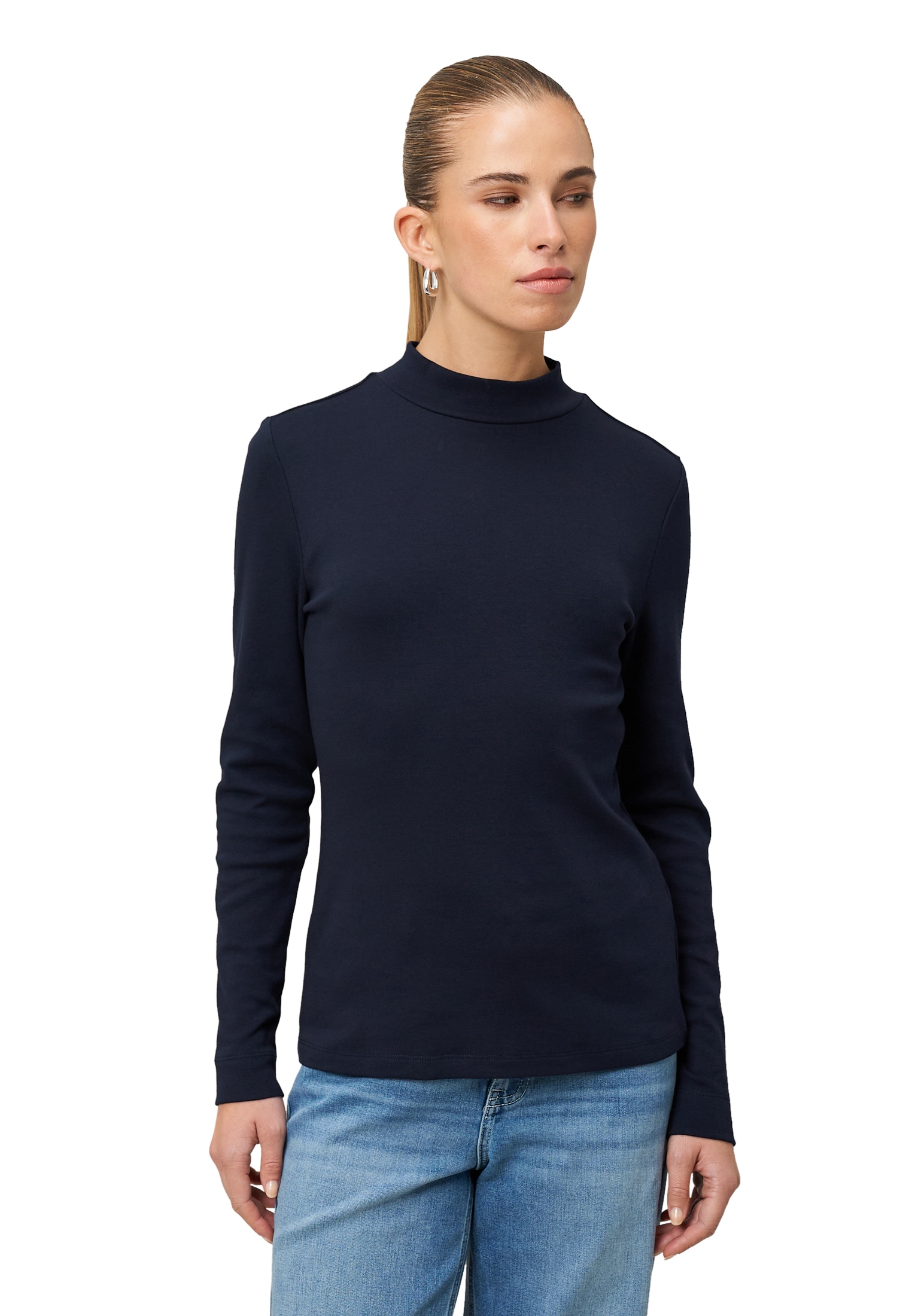 Zero Langarmshirt »Langarmshirt mit Stehkragen«