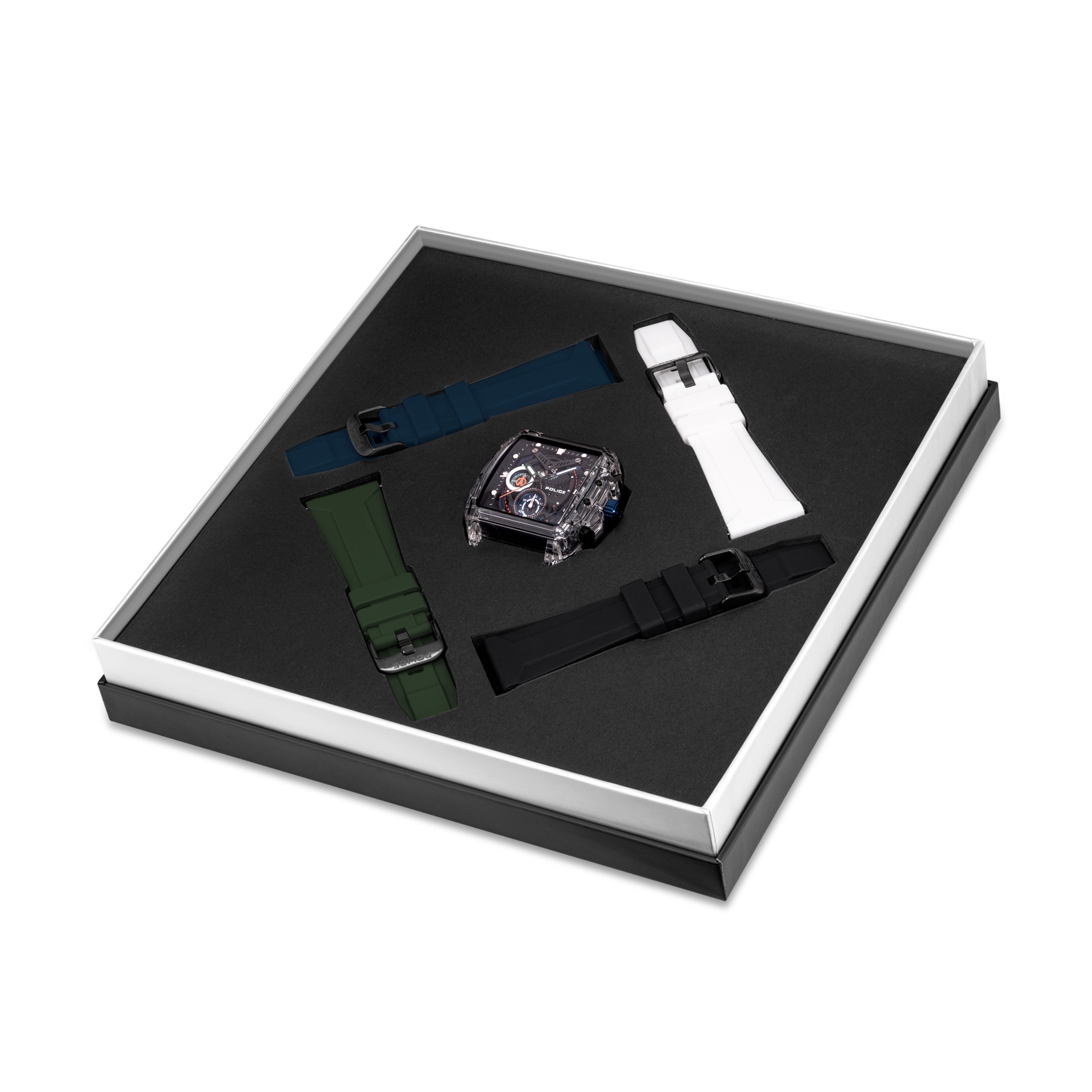 Police Chronograph »Clout« Quarzuhr, Armbanduhr, Herrenuhr, Silikonarmband, analog, Tag