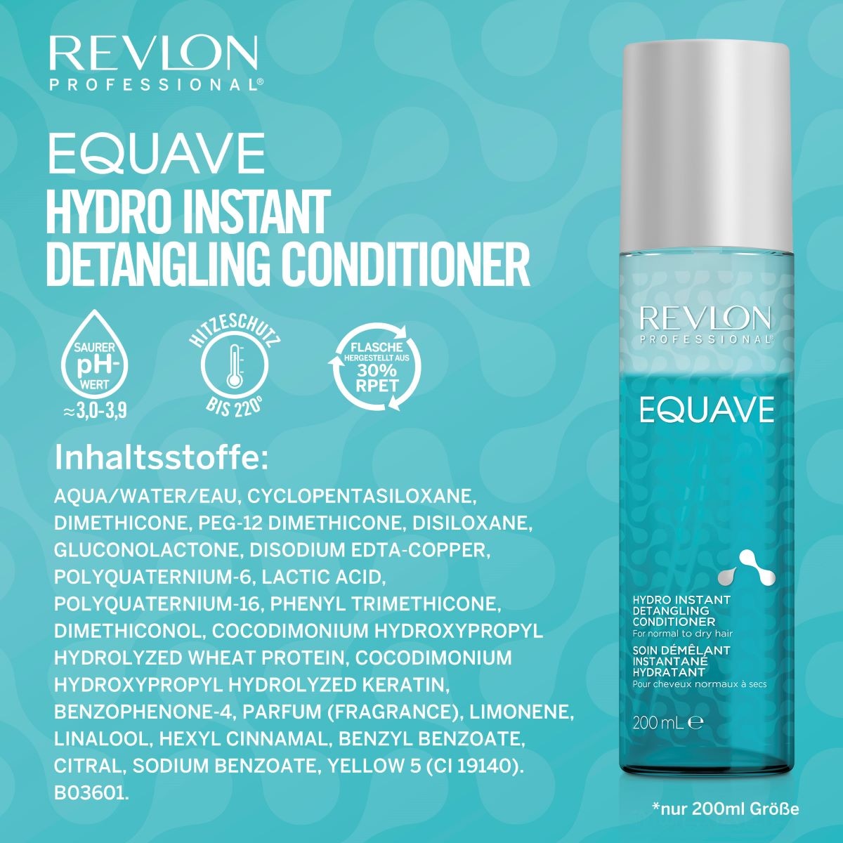 REVLON PROFESSIONAL Haarspülung »Leave-in Pflege Equave Hydro Instant Detangling Conditioner«, Normales Bis Trockenes Haar 200 ml