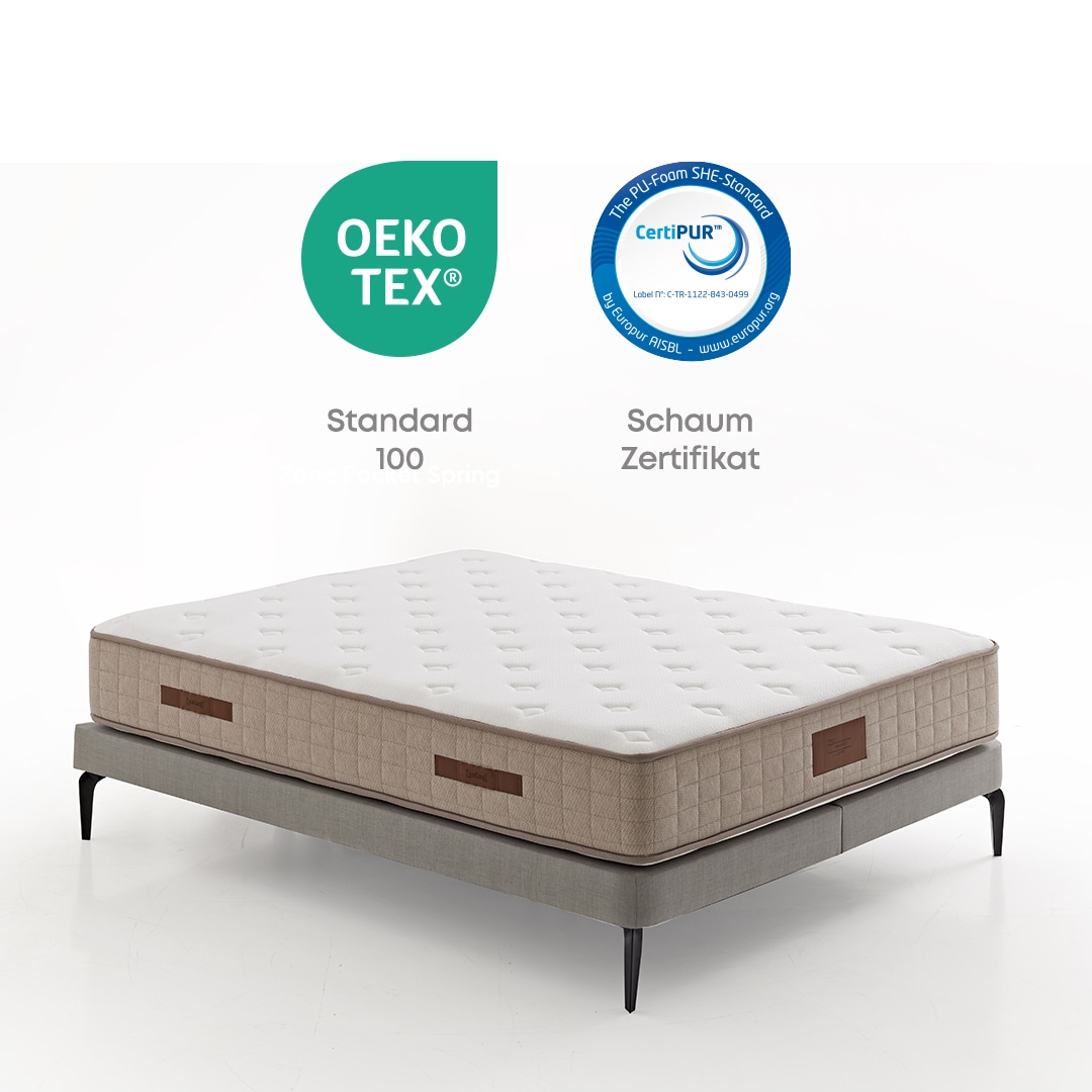 Yatas Bedding Taschenfederkernmatratze »Majestät Premium«, 30 cm hoch, 416 Federn, (1 St.), Matratze in 90x200 cm, 140x200 cm und weiteren Größen