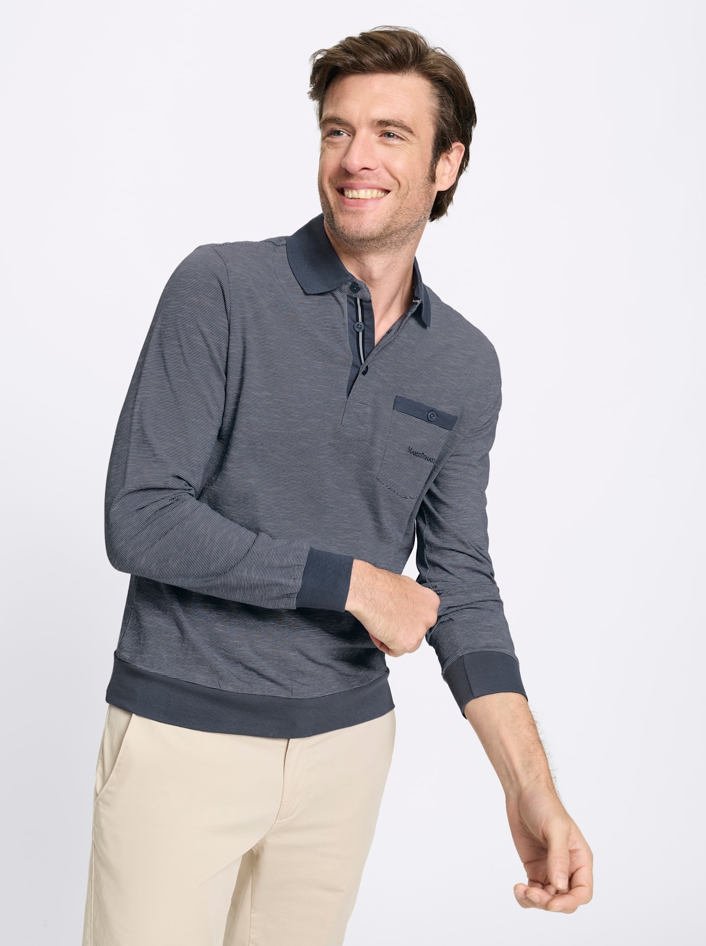 Marco Donati Langarm-Poloshirt »Langarm-Shirt« 1