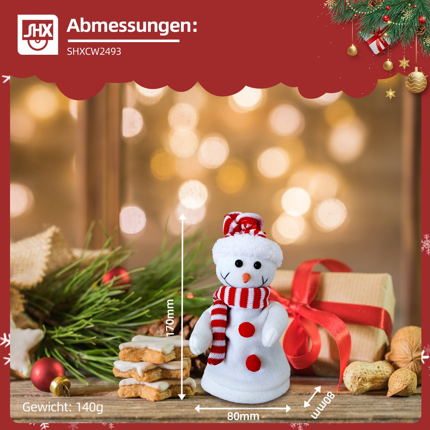 SHX Schneemann »Tanzender Schneemann«, Bewegung, traditionelles Weihnachtslied