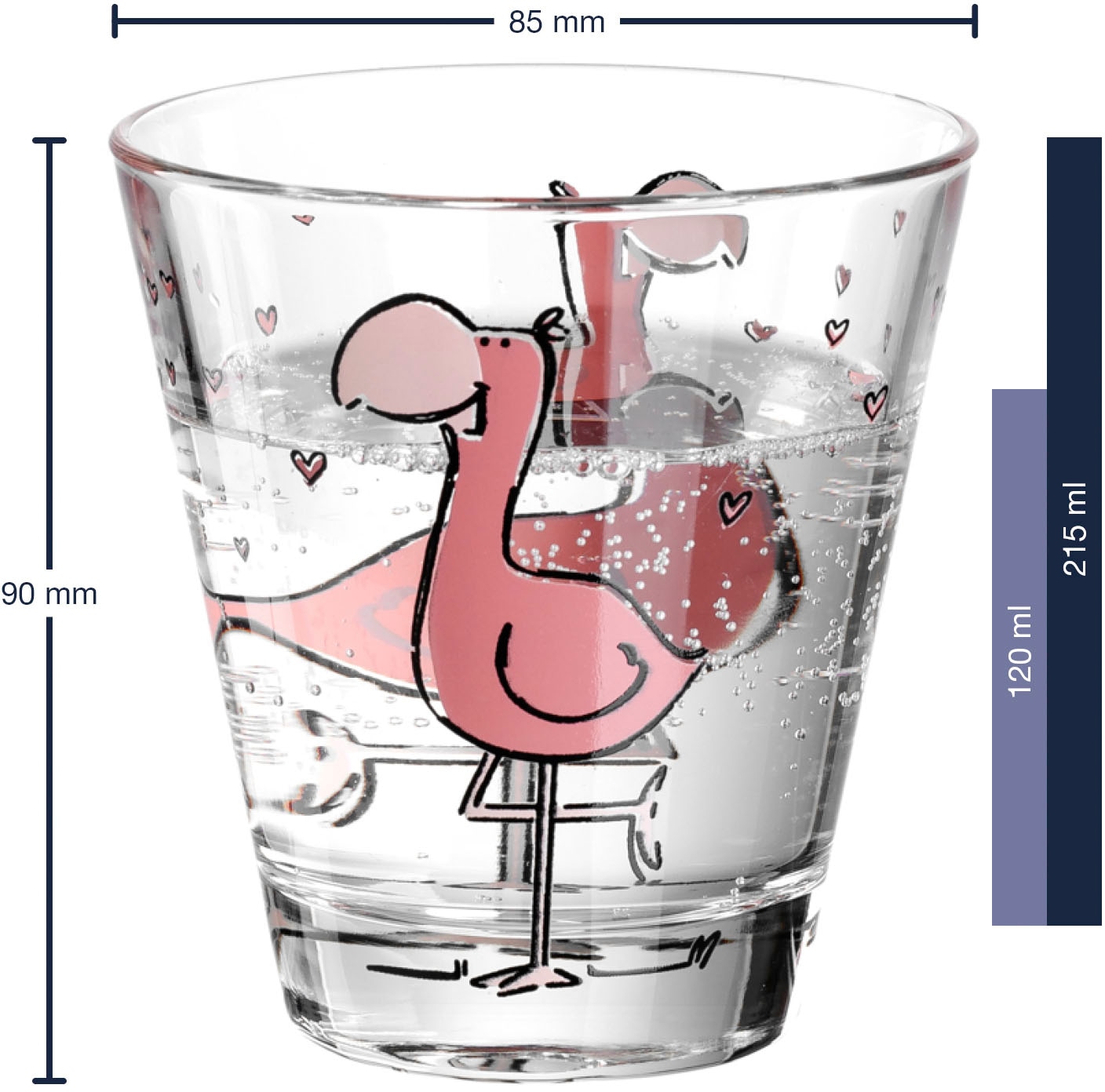 LEONARDO Kinderbecher »BAMBINI Flamingo«, (Set, 6 tlg.), 215 ml, 6-teilig