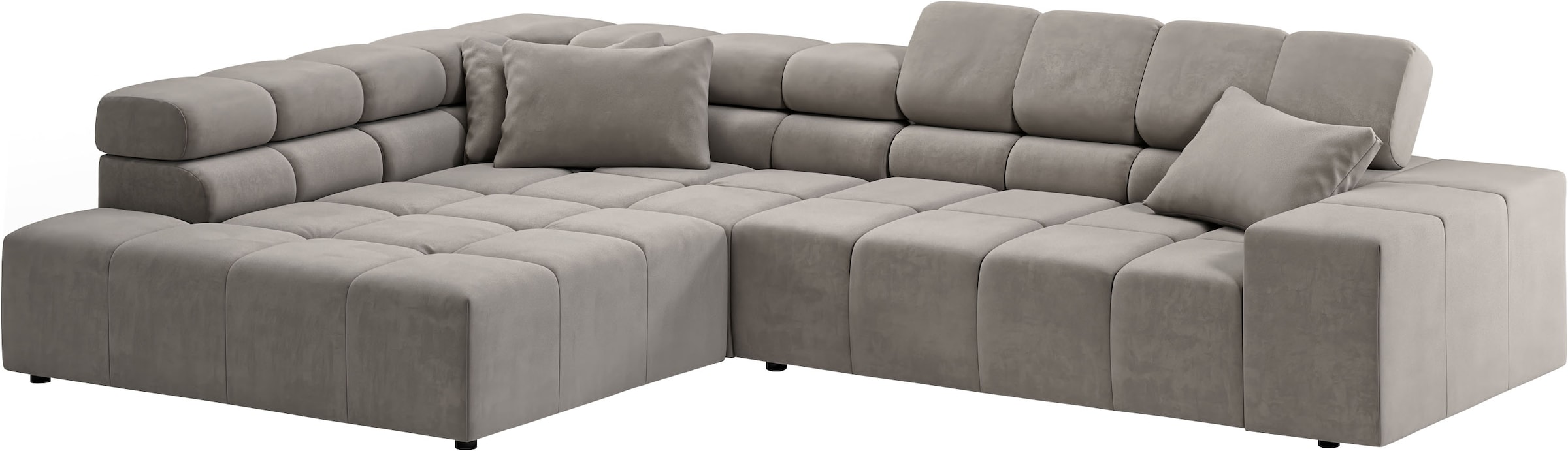 INOSIGN Ecksofa »Ancona incl. Kopfteilverstellung, Breite 319cm, L-Form«, wahlweise motorische Sitztiefenverstellung, auch in Cord + Easy Care