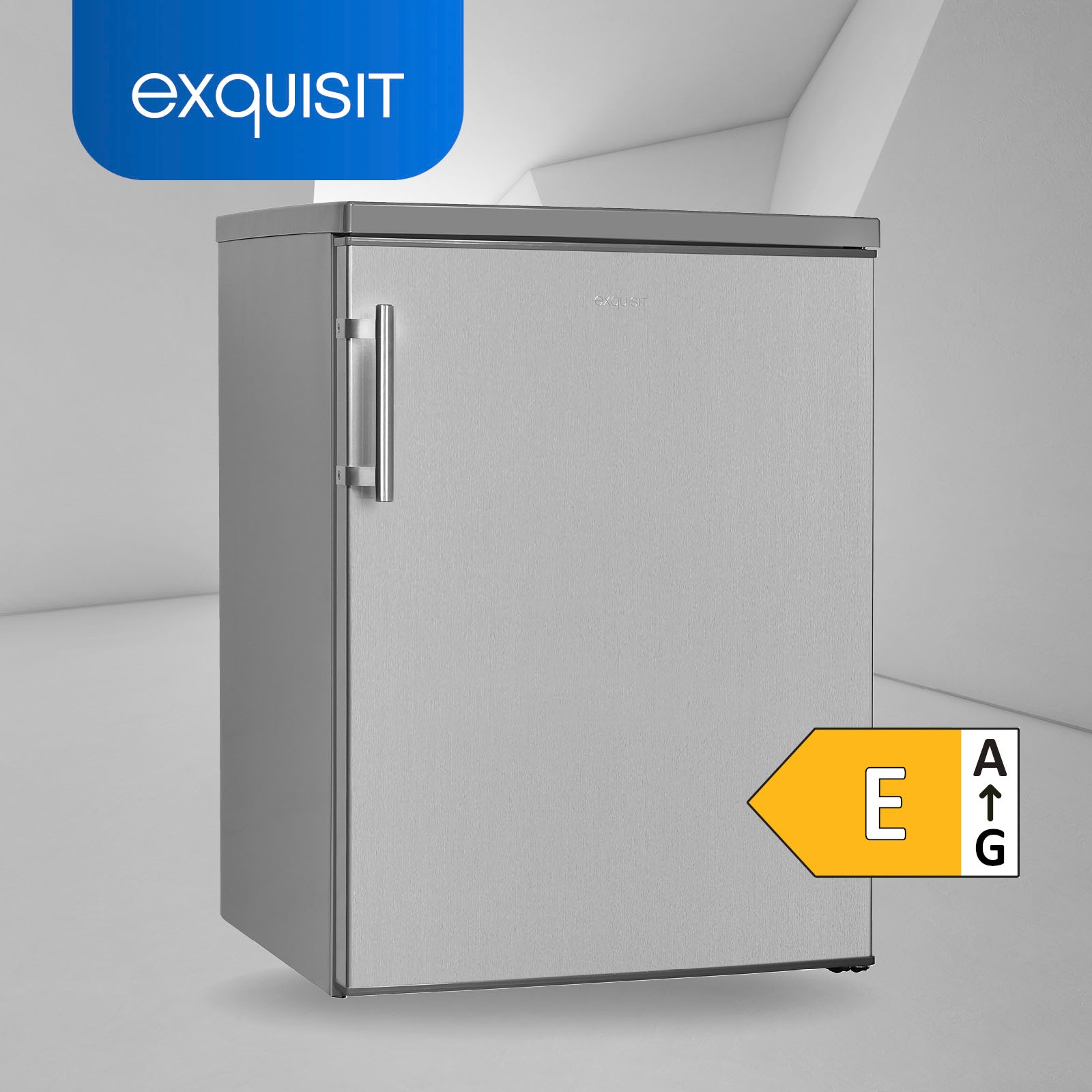 exquisit Kühlschrank »KS18-4-H-170E inoxlook«, 136 L Volumen, 4 Sterne Gefrieren