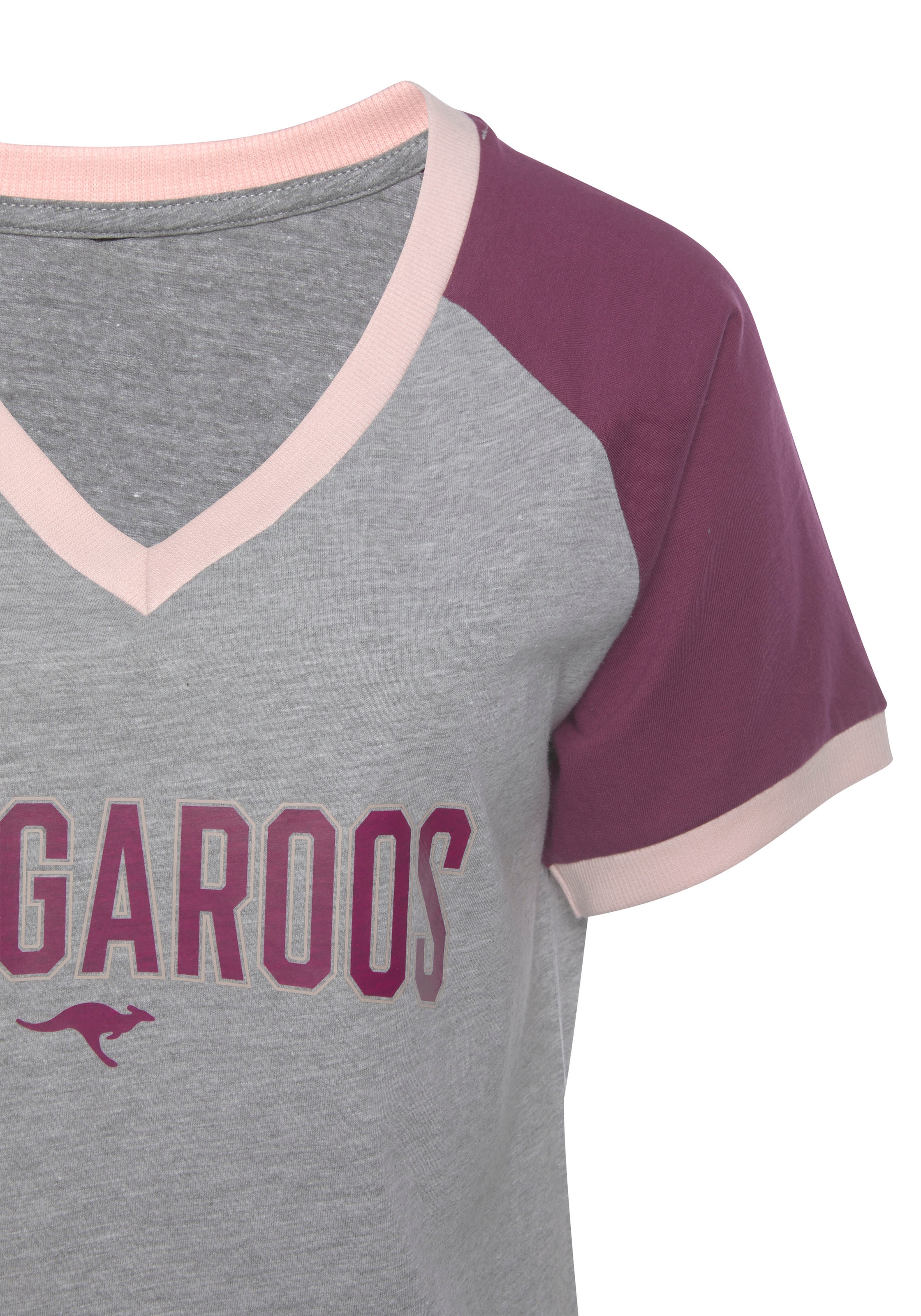 KangaROOS Bigshirt, mit kontrastfarbenen Raglanärmeln